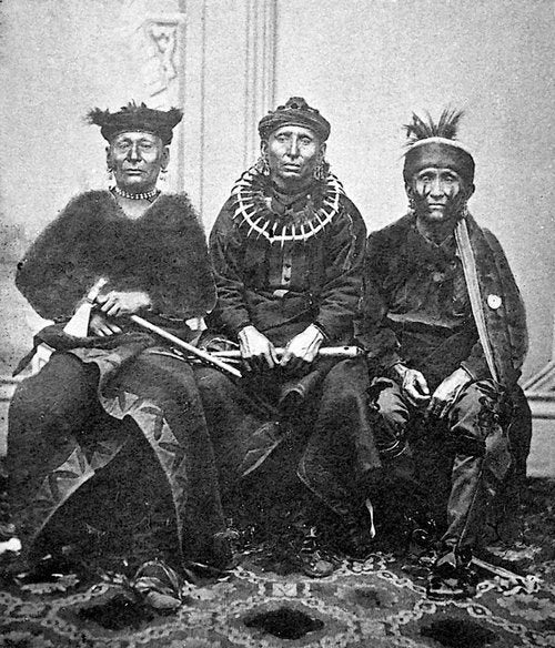 Osage men, circa 1865 (Picture: American-Tribes)