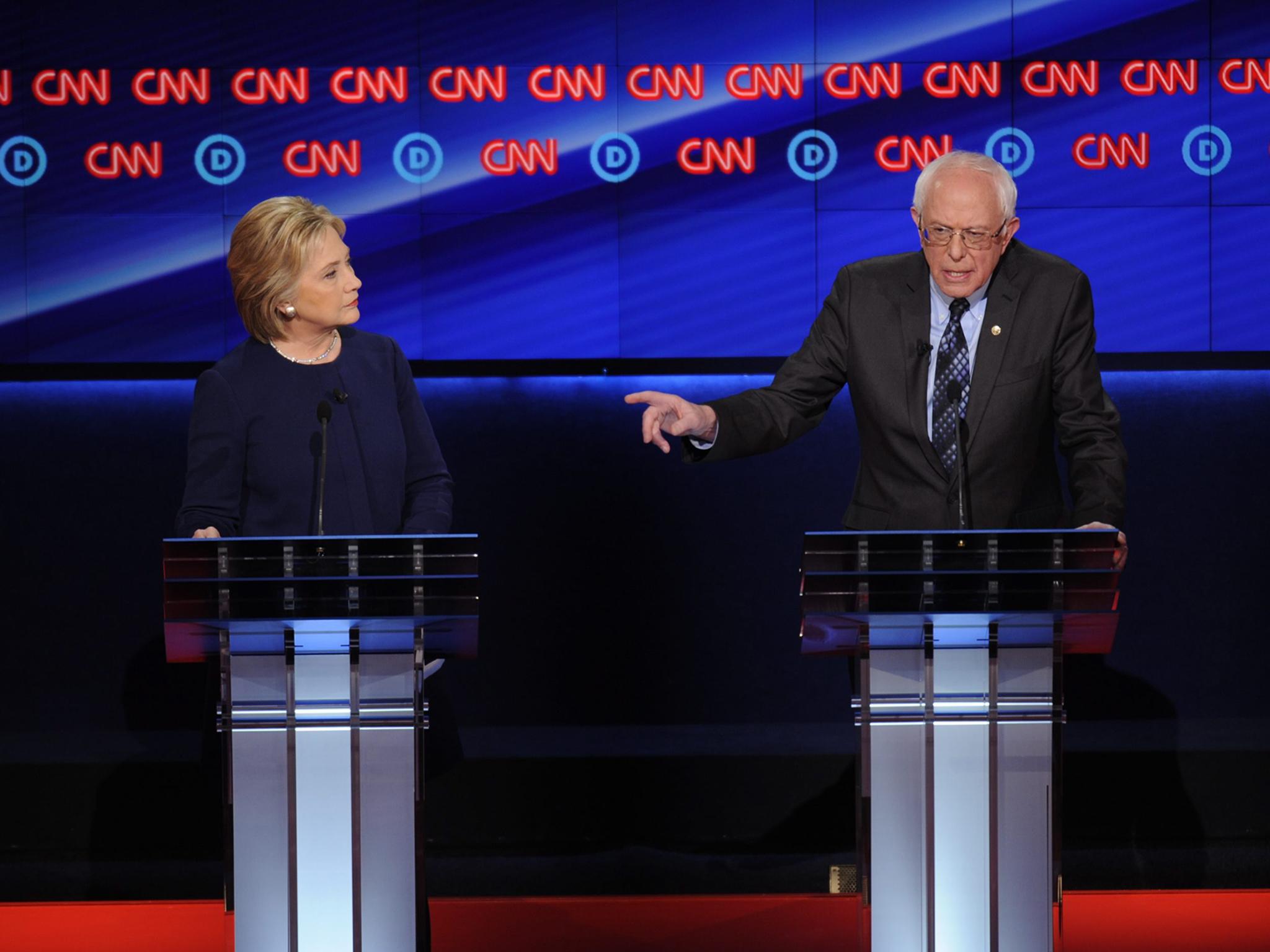 Hillary Clinton and Bernie Sanders clashed during the recent Democratic dewbate in Flint, Michigan.