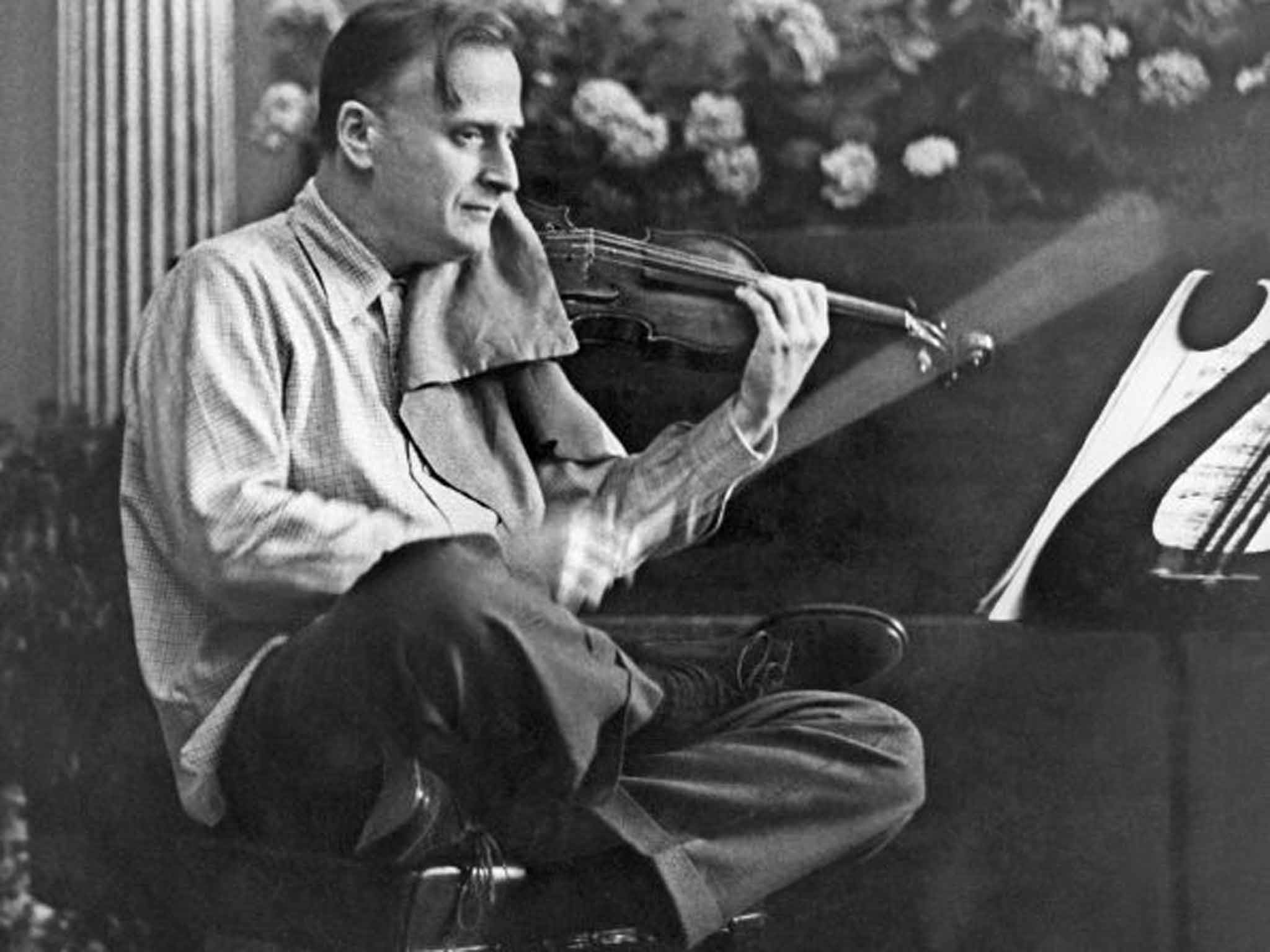 Flexible talents: Yehudi Menuhin rehearses in a yoga pose in the 1950s