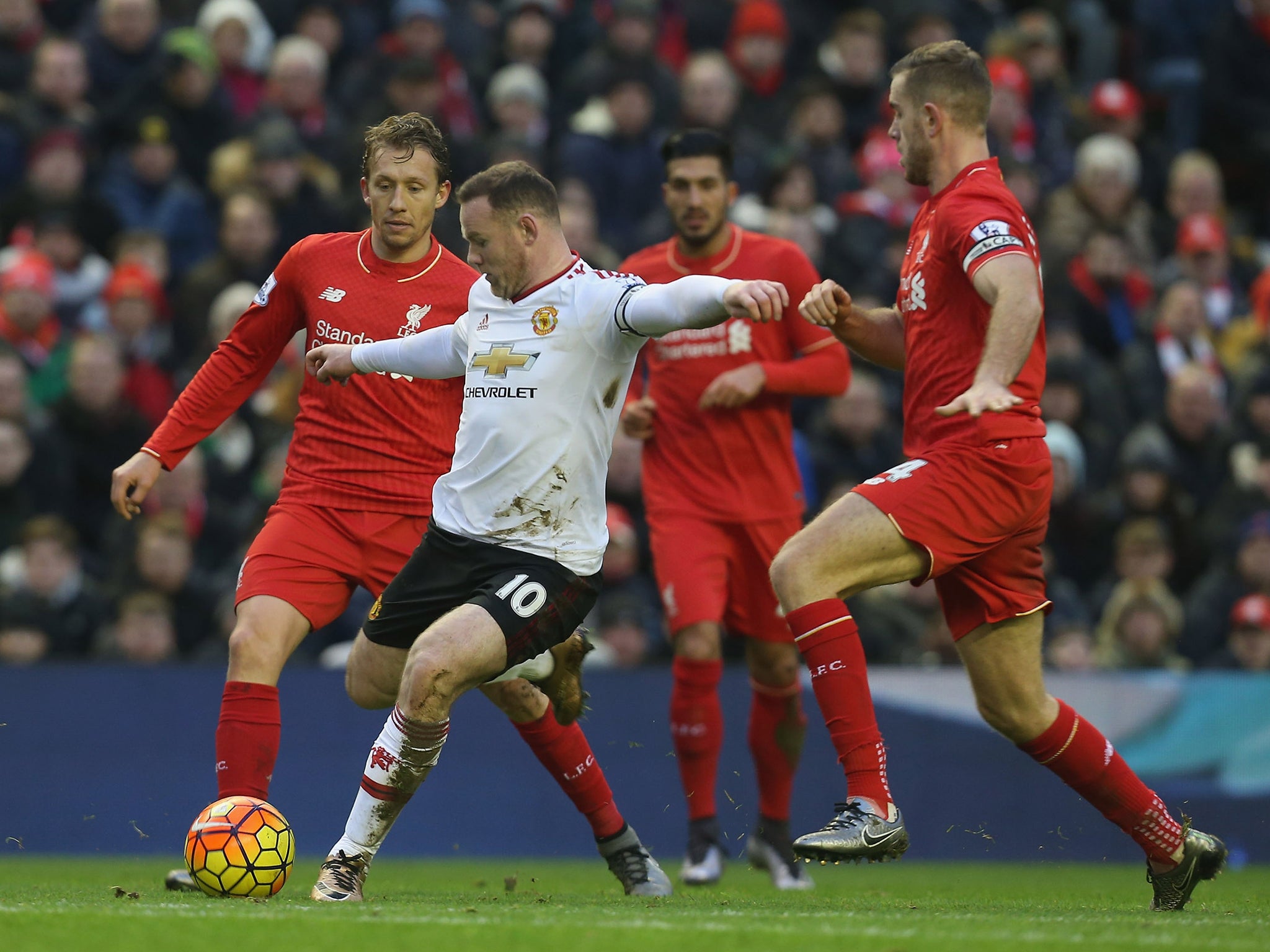 Wayne Rooney at Anfield earlier this season