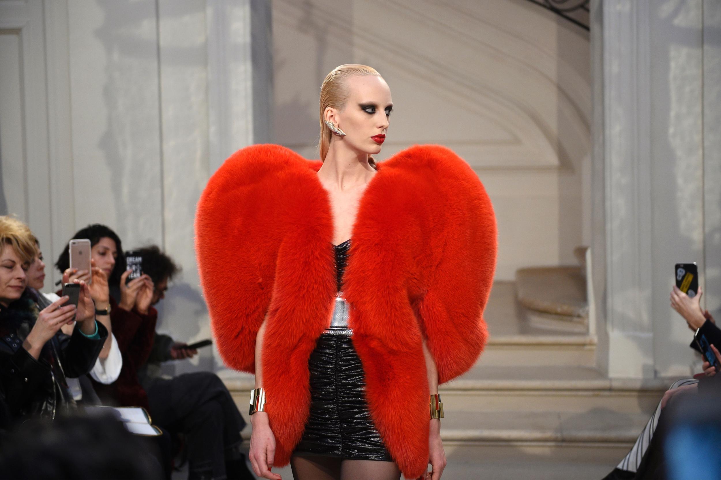 A look from Hedi Slimane's autumn/winter 2016 Saint Laurent collection (Getty)