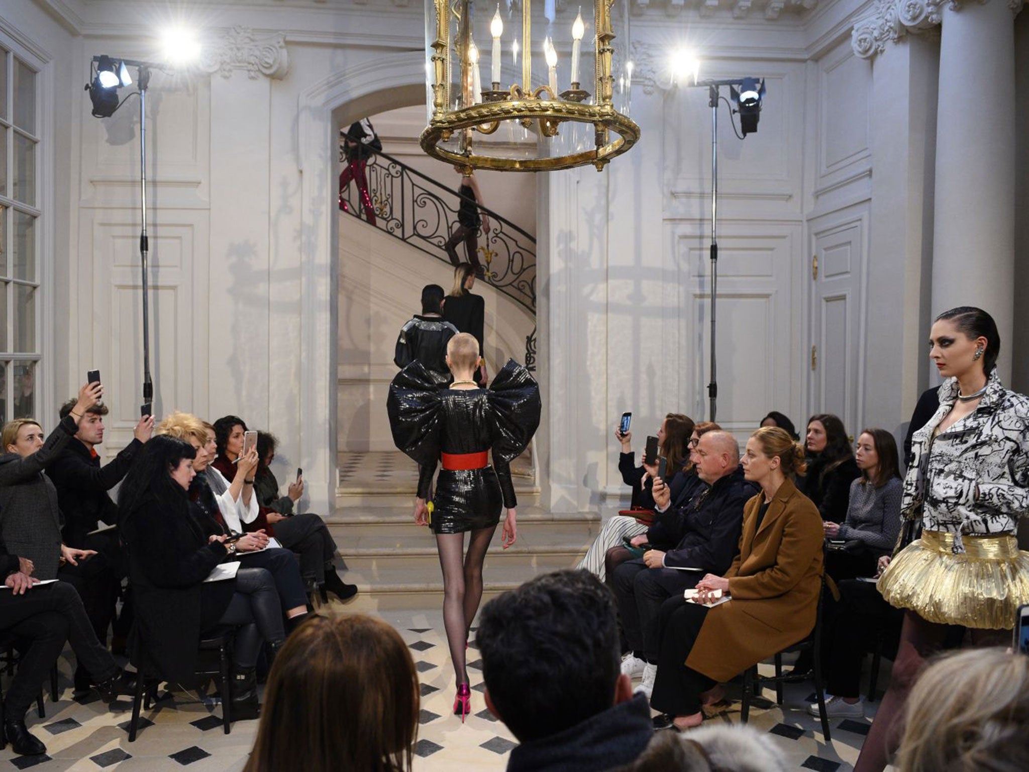 The salon presentation of Saint Laurent to 150 guests