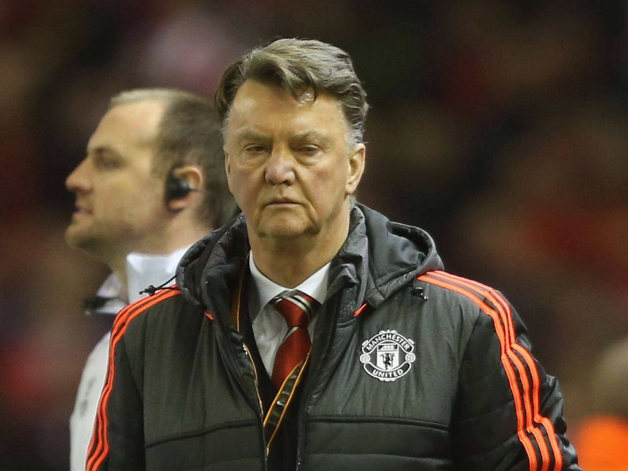 &#13;
Manchester United manager Louis van Gaal at full-time&#13;