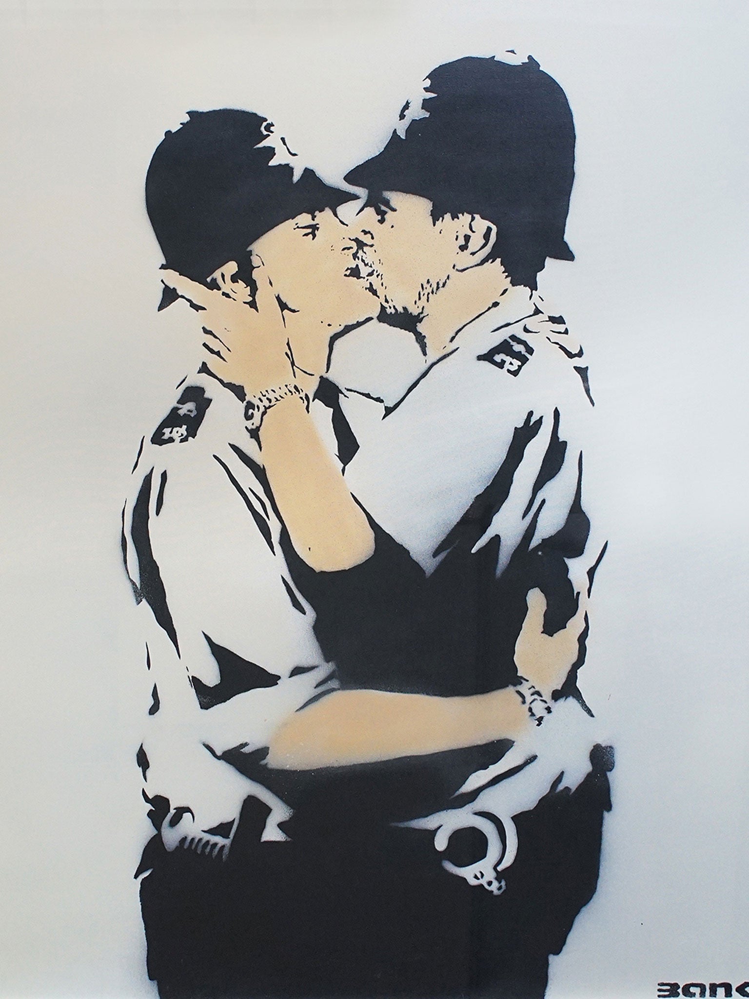 Kissing Coppers by Banksy