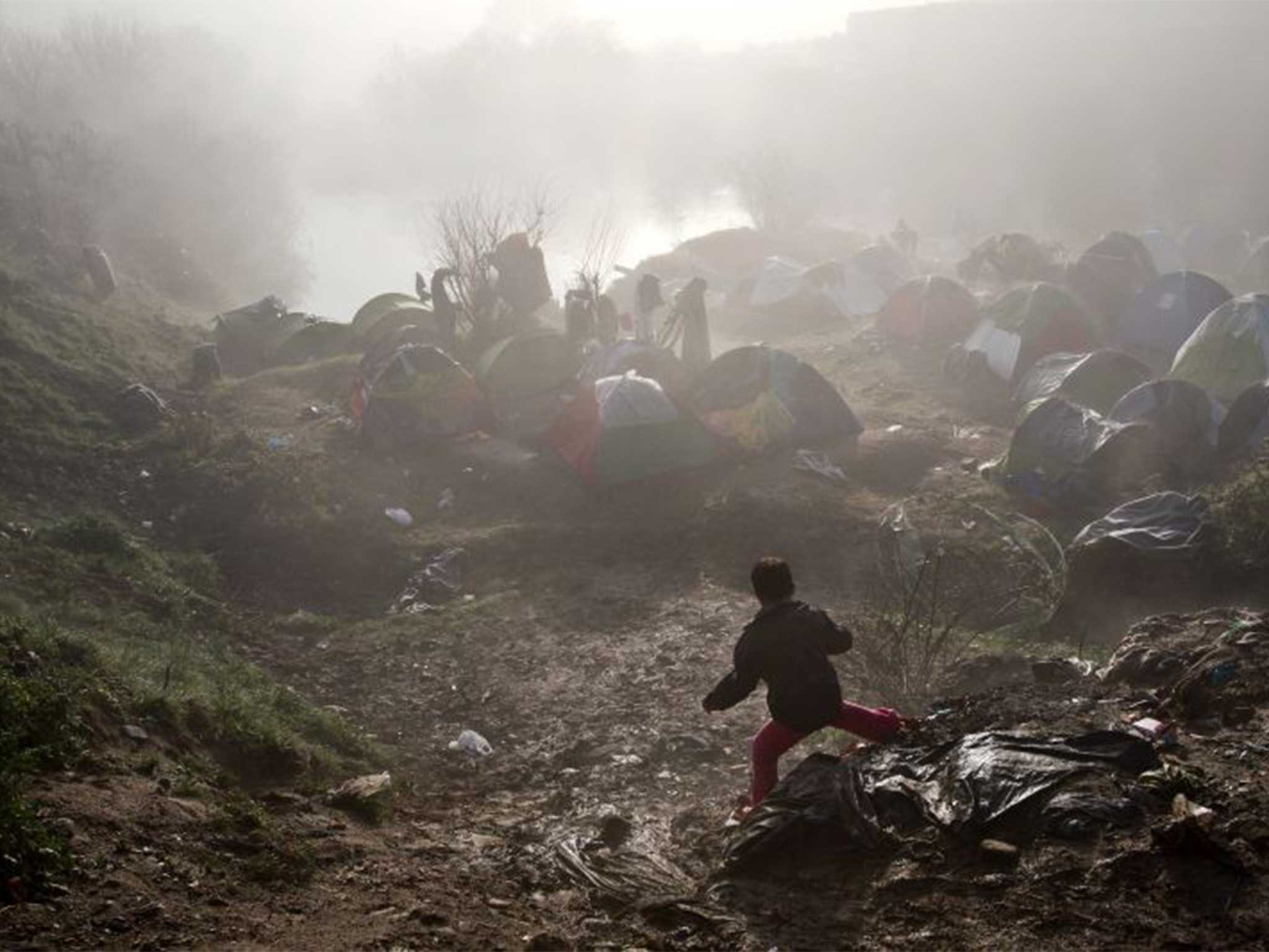 Tents in Idomeni camp