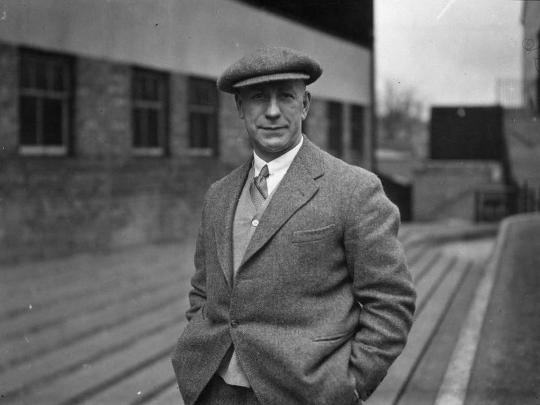 Wolverhampton Wanderers Football Club manager Frank Buckley at Molineux Park, Wolverhampton