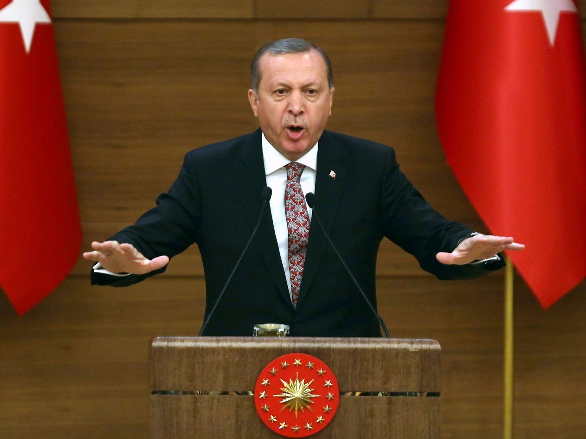 President Erdogan said: 'The media should not have unlimited freedom'