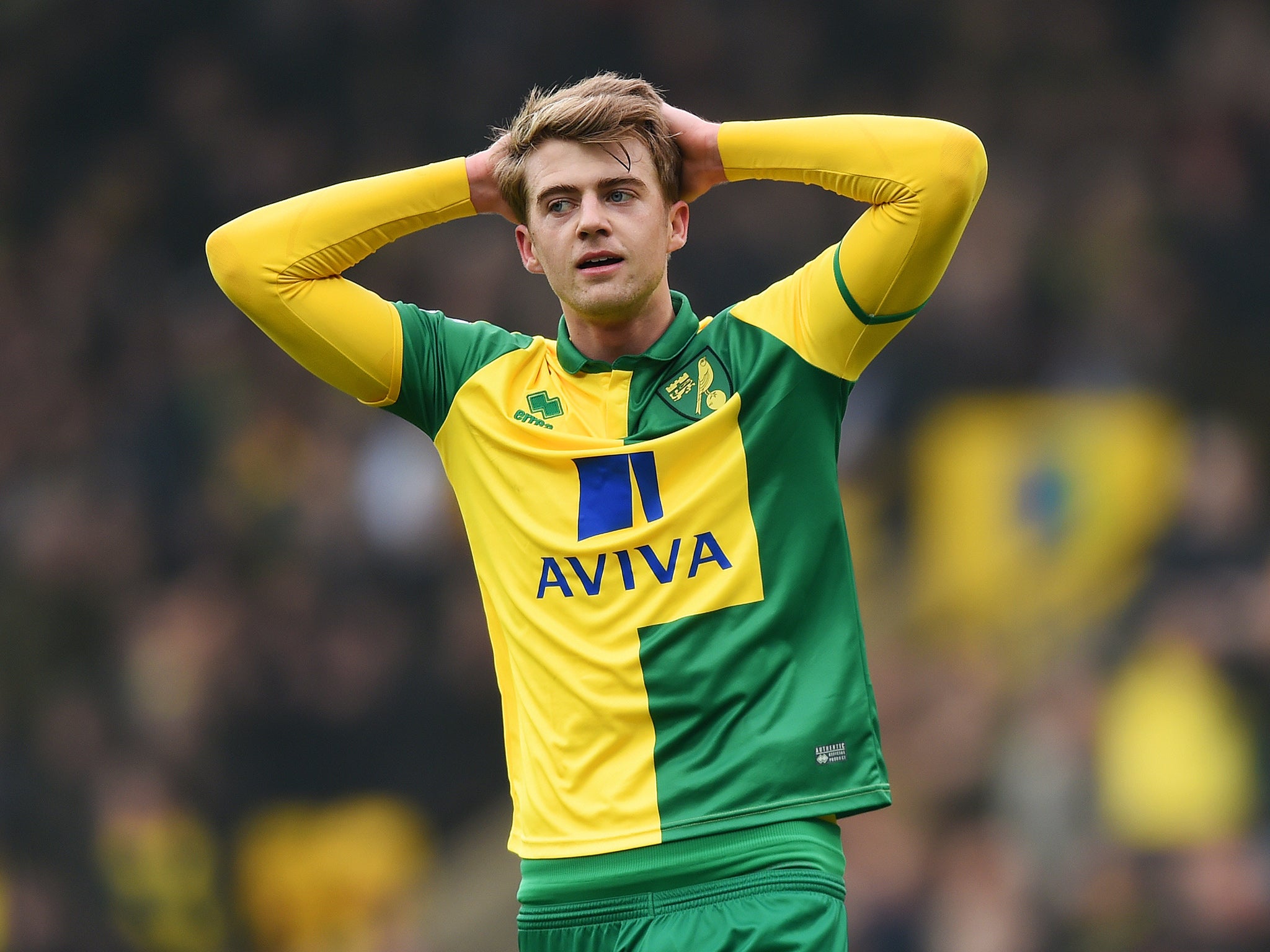 Norwich City striker Patrick Bamford went close with a stunning strike in the first half