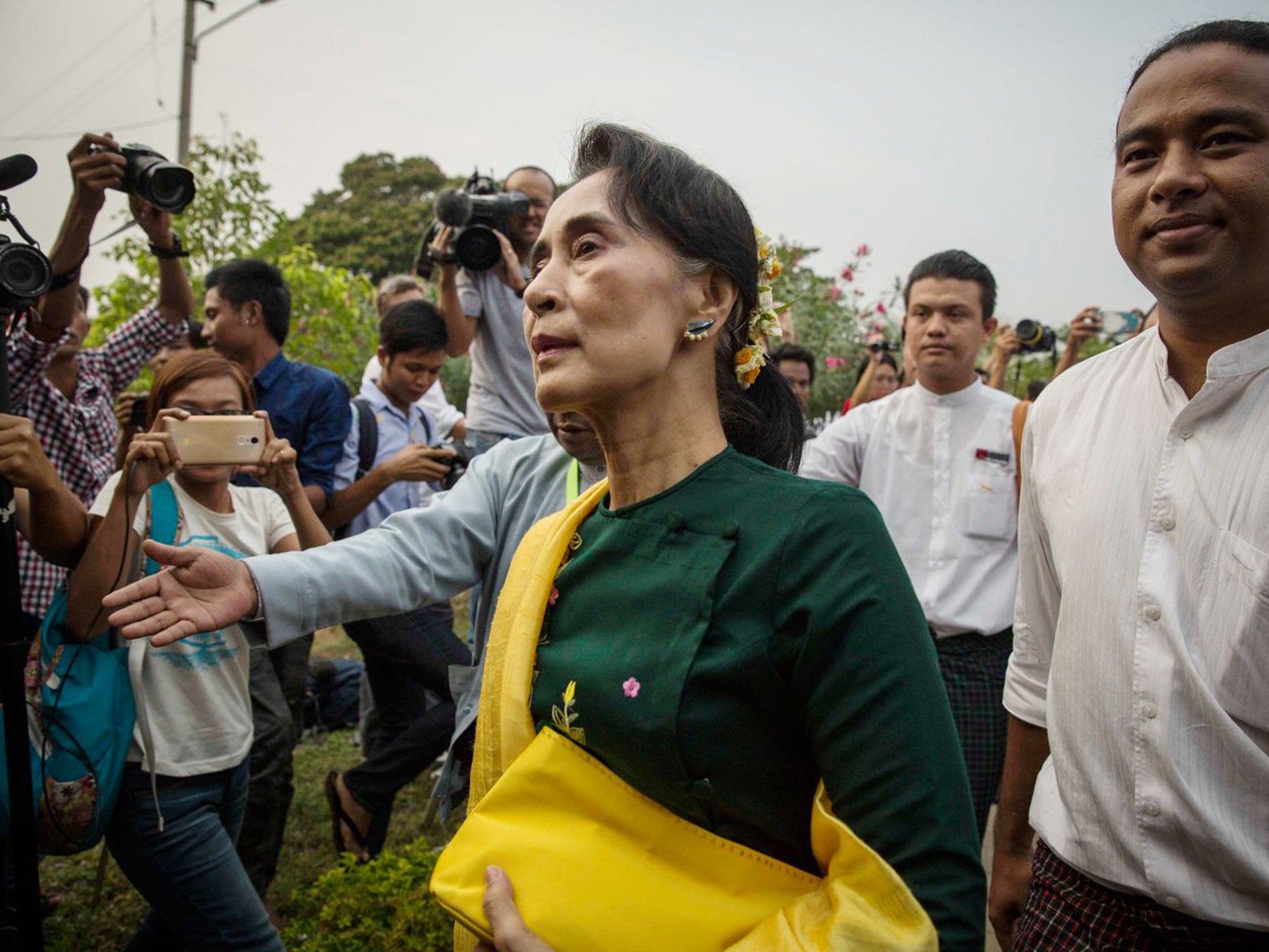 &#13;
Aung San Suu Kyi, whose party is due to take over the government in April &#13;