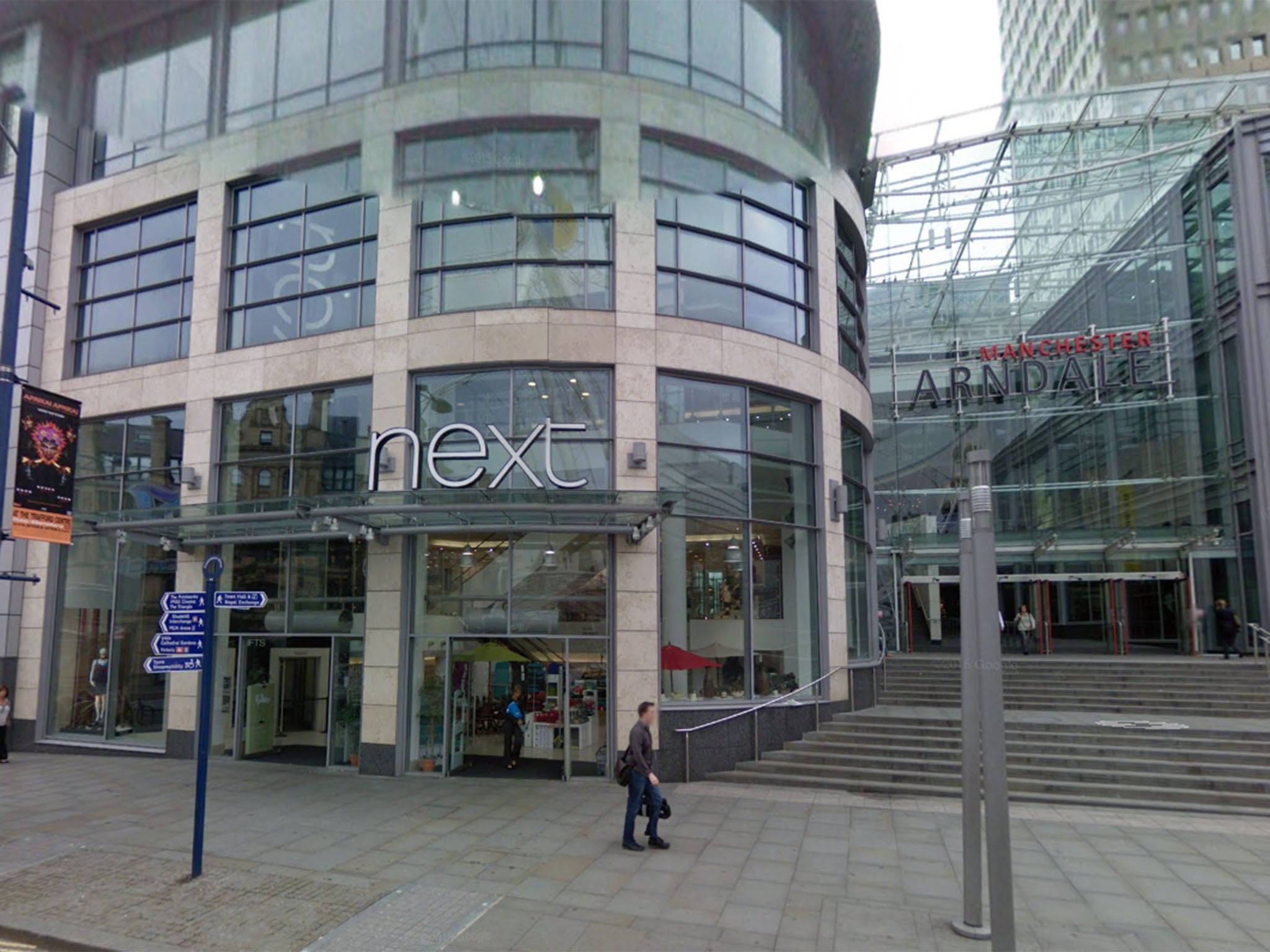 The Next storefront at Manchester's Arndale Centre