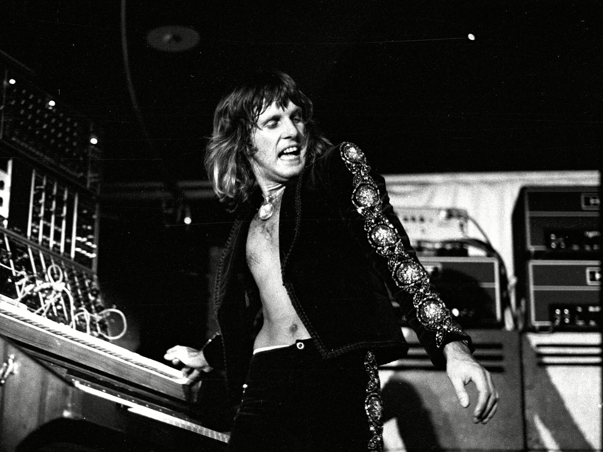 Emerson on stage with ELP – he was a mesmerising live performer