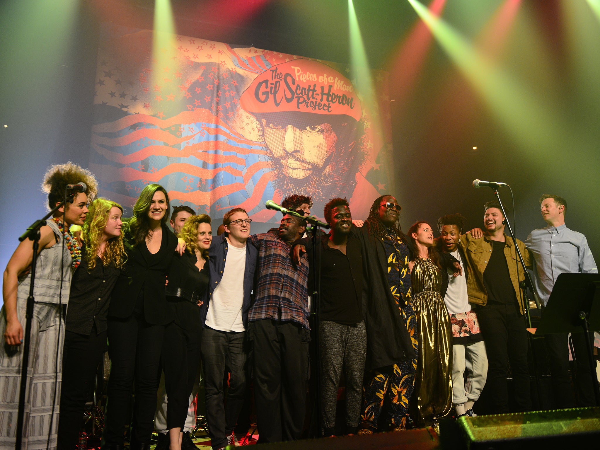 The Gil Scott-Heron project onstage at the Roundhouse