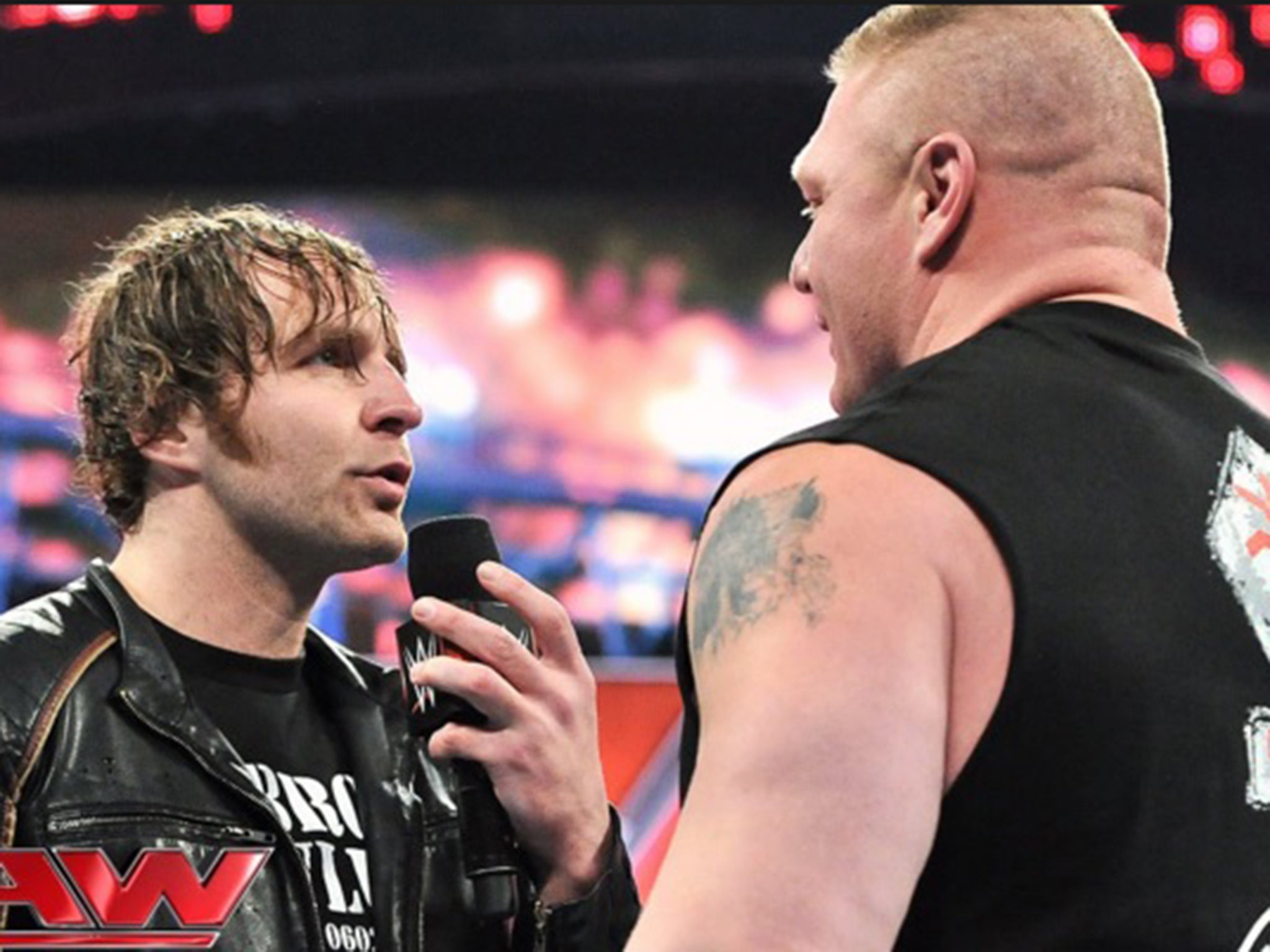 Dean Ambrose takes on Brock Lesnar