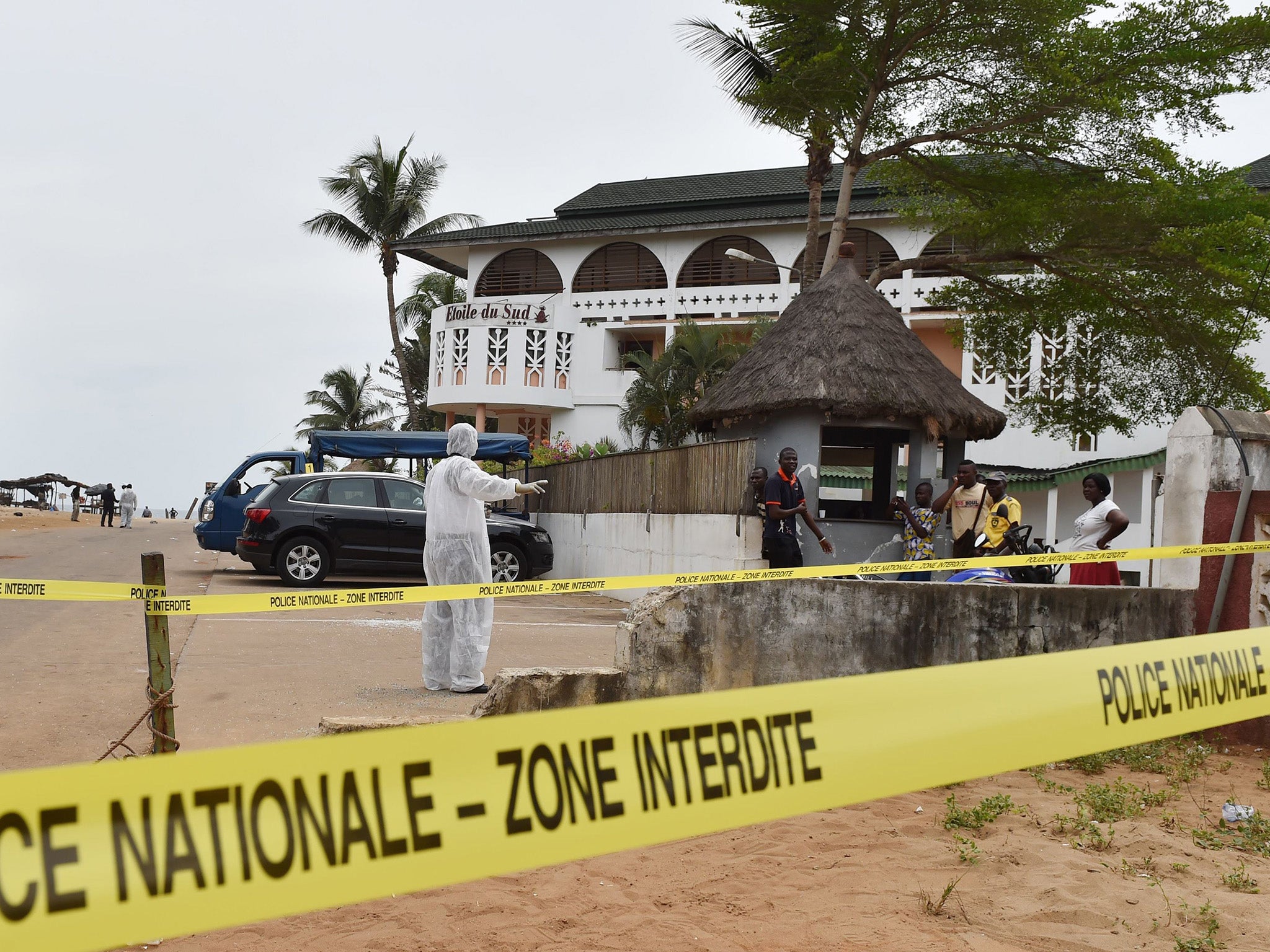 The hotel beach resort where the gunmen opened fire