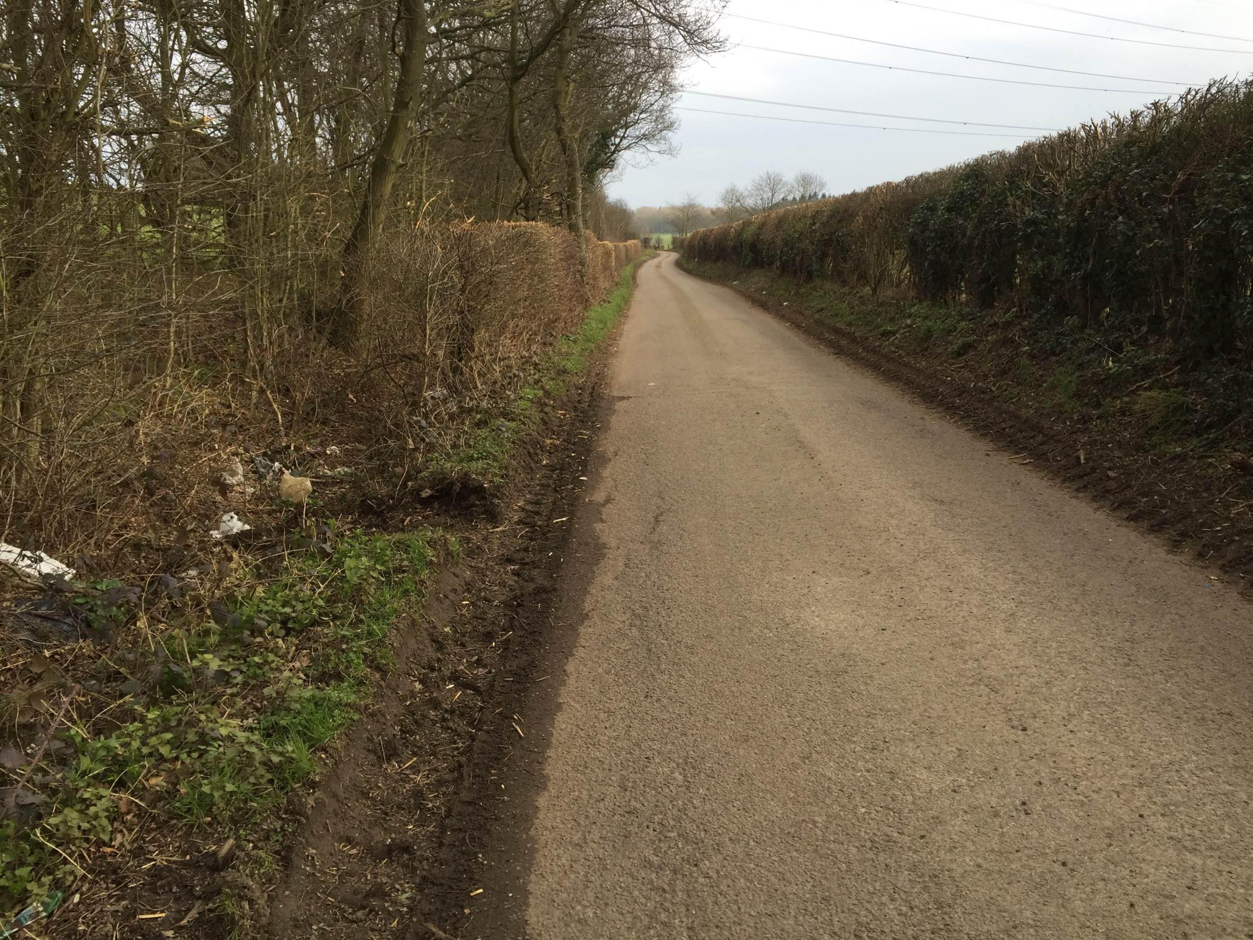 Hogg End Lane in St Albans, Hertfordshire