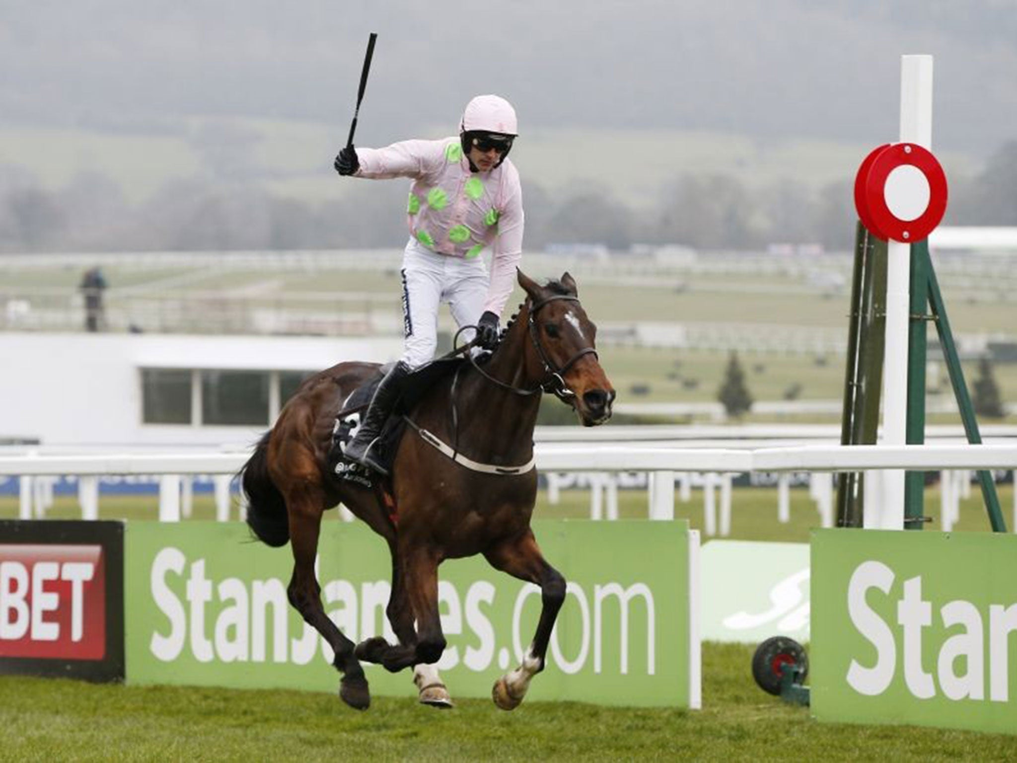 Ruby Walsh celebrates after riding Douvan to victory in the Arkle