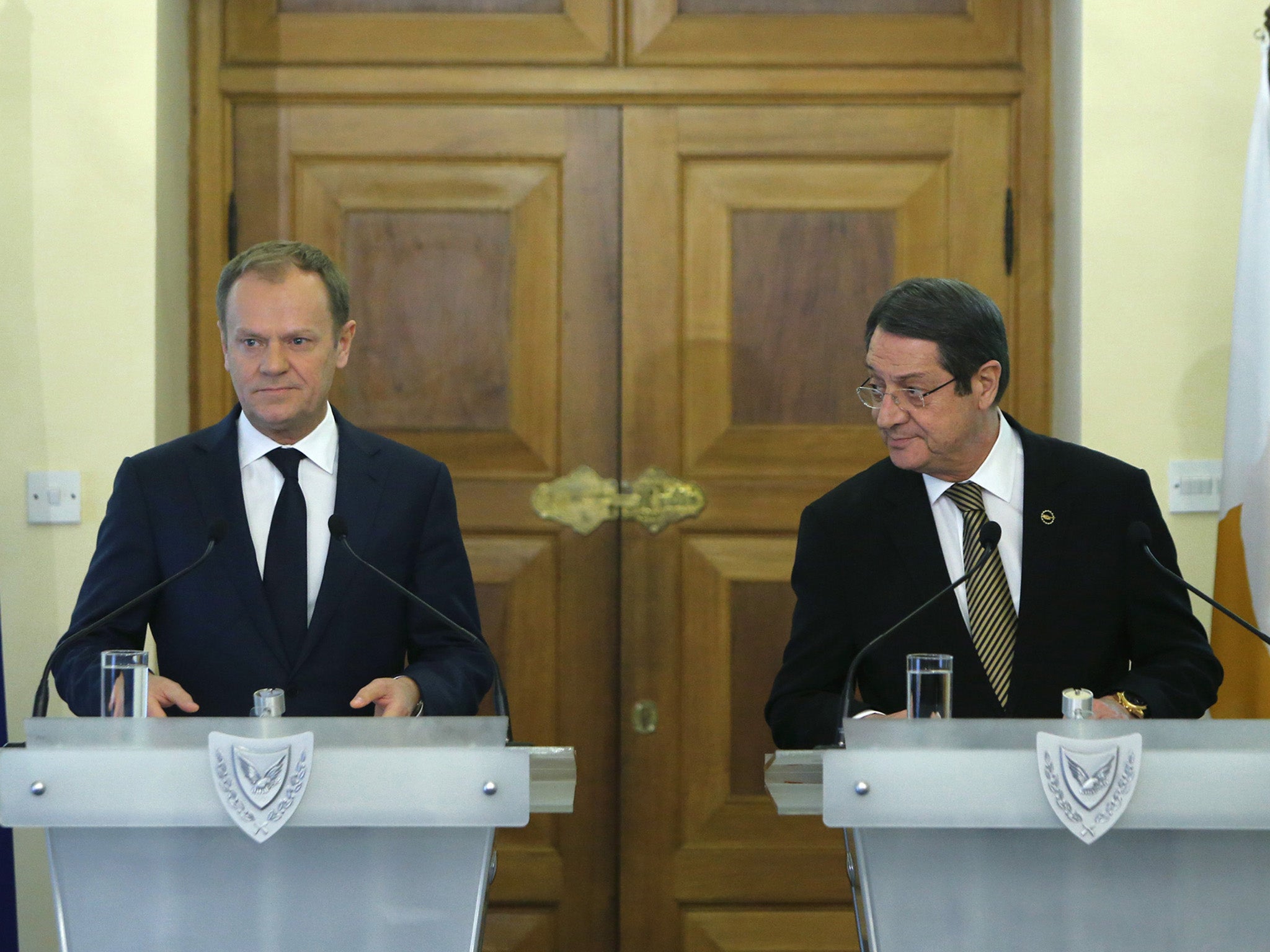 "Cyprus does not intend to consent to the opening of any new chapters if Turkey does not fulfil its obligations," Mr Anastasiades said after meeting EU Council President Donald Tusk in Nicosia.