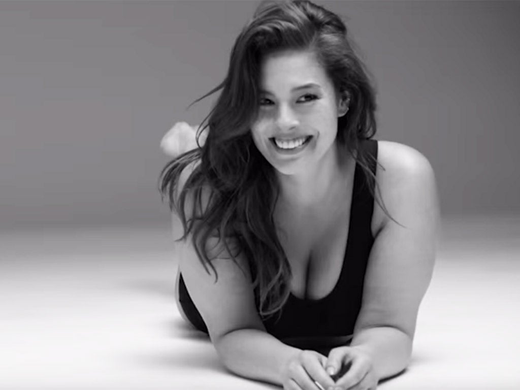 The commercial stars plus-size supermodel Ashley Graham