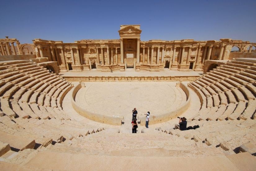 The ancient Palmyra theater in the historical city of Palmyra, Syria in 2008