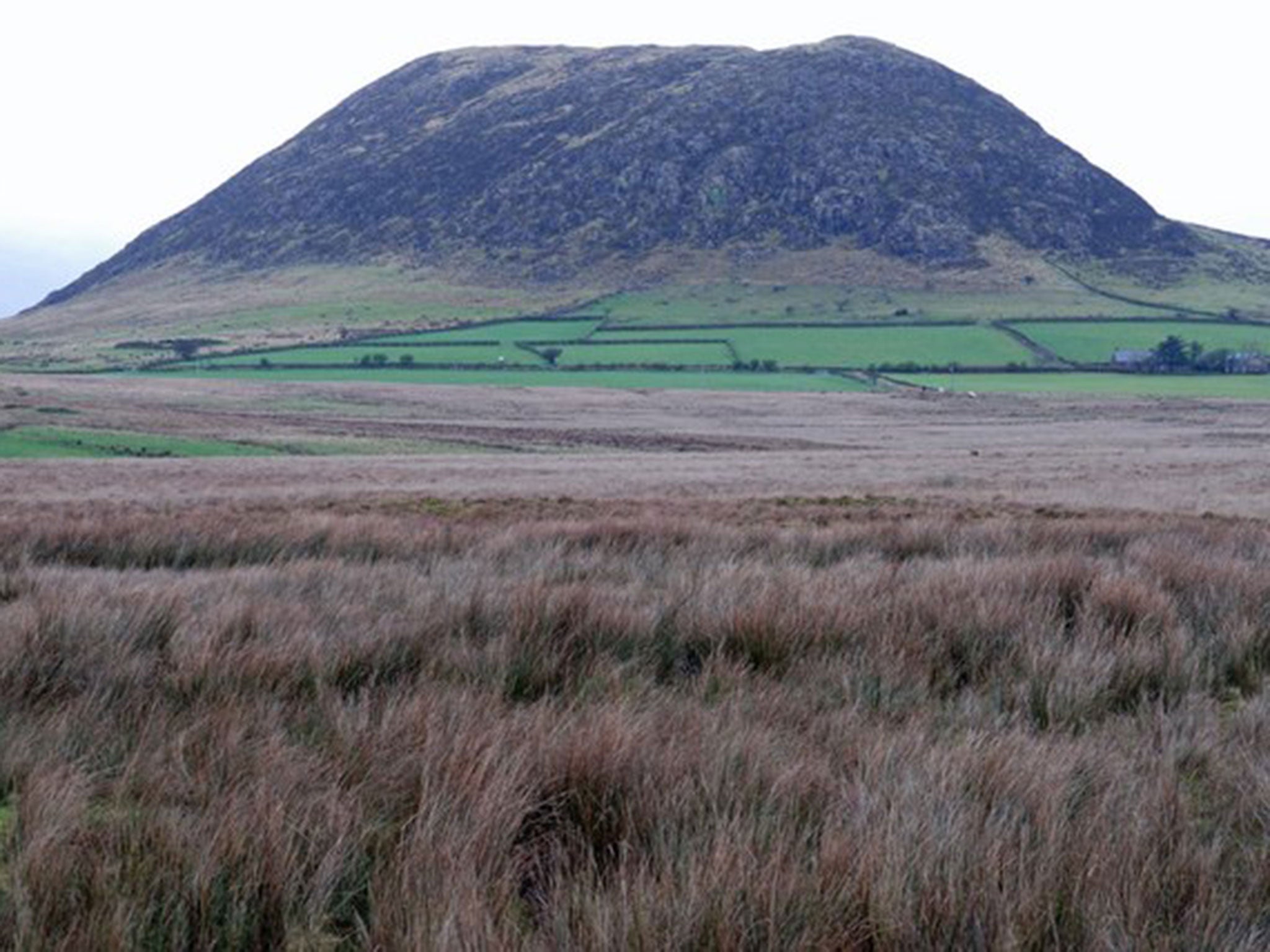 According to folklore, St Patrick was stolen by Irish pirates and taken to Mount Slemish, pictured, to tend sheep and pigs