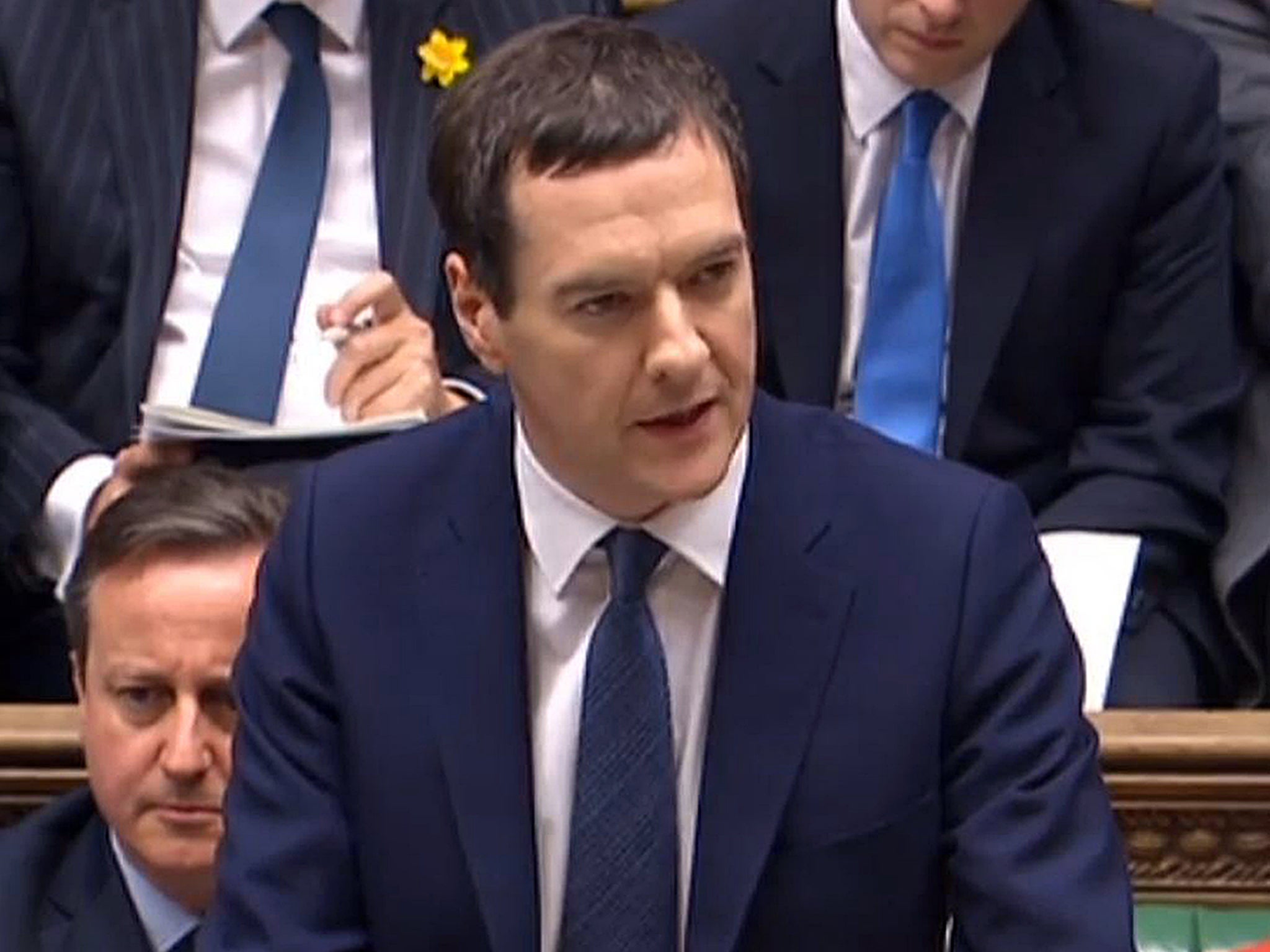 Chancellor of the Exchequer George Osborne delivers his Budget statement to the House of Commons