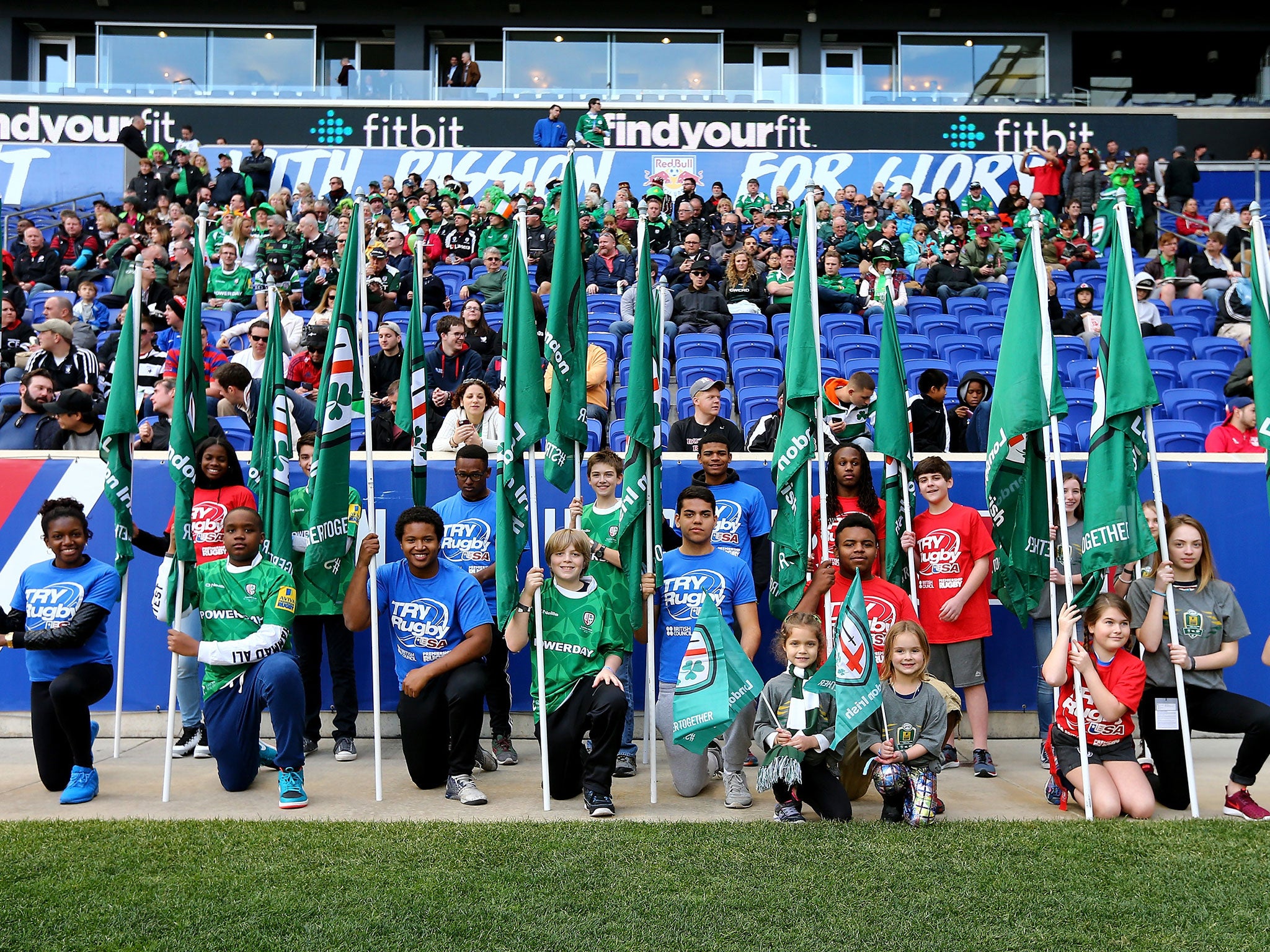 A view of the fans at the Red Bull Arena
