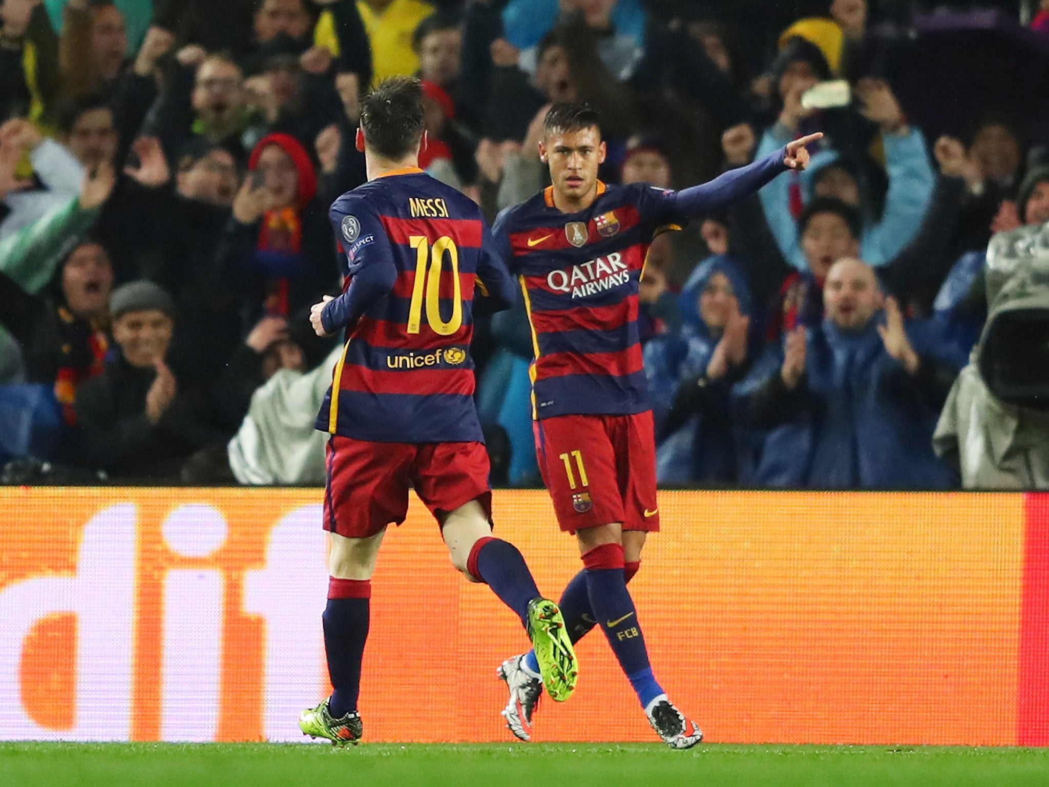 Neymar celebrates his goal