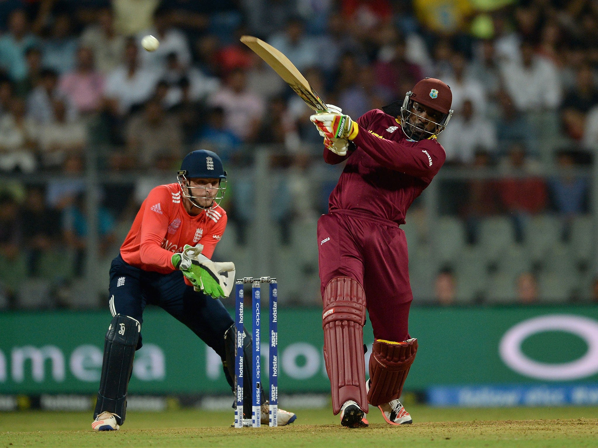 West Indies batsman Chris Gayle hit an unbeaten century in the defeat of England