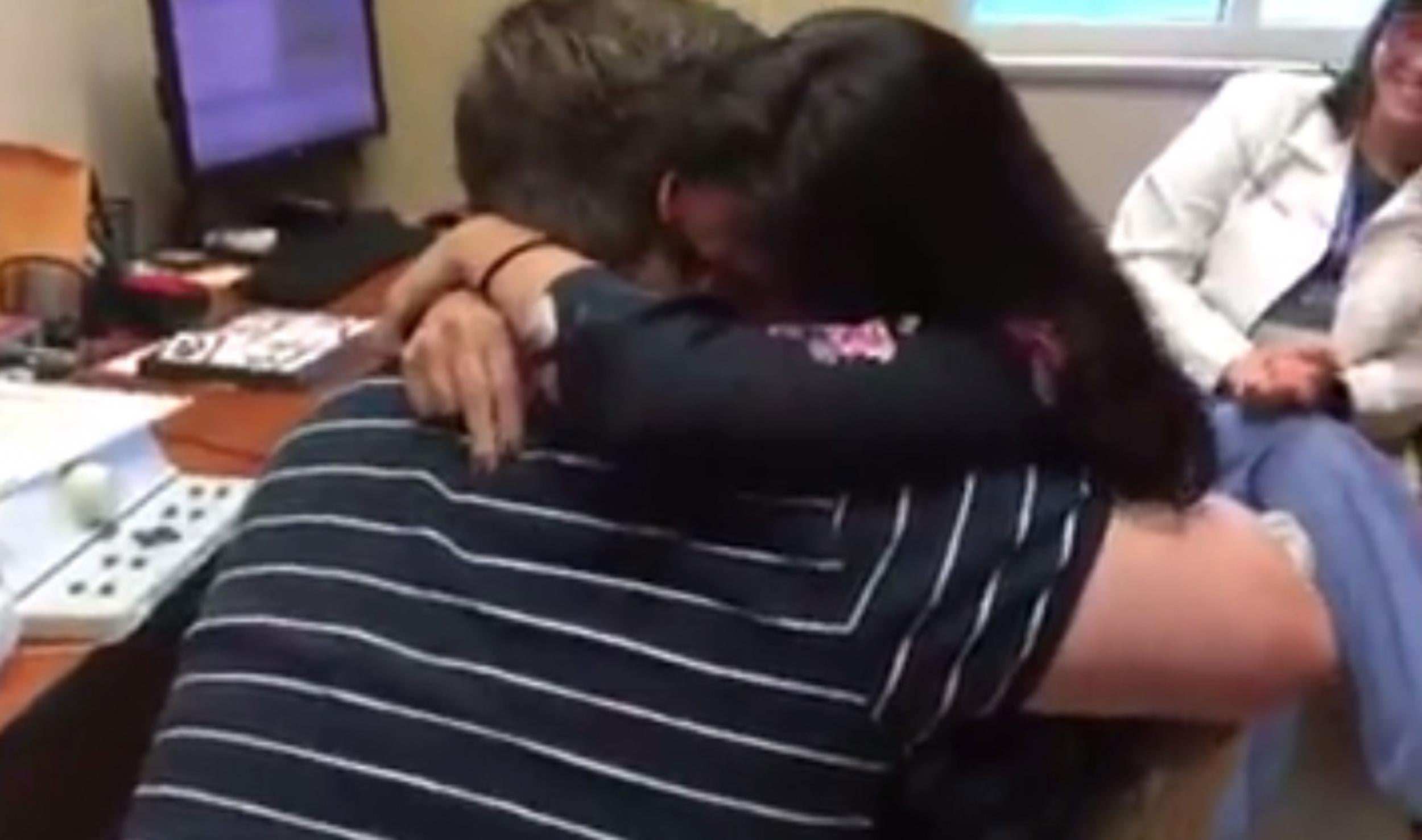 Andrea Diaz is overcome as she hears for the first time - and then accepts a marriage proposal