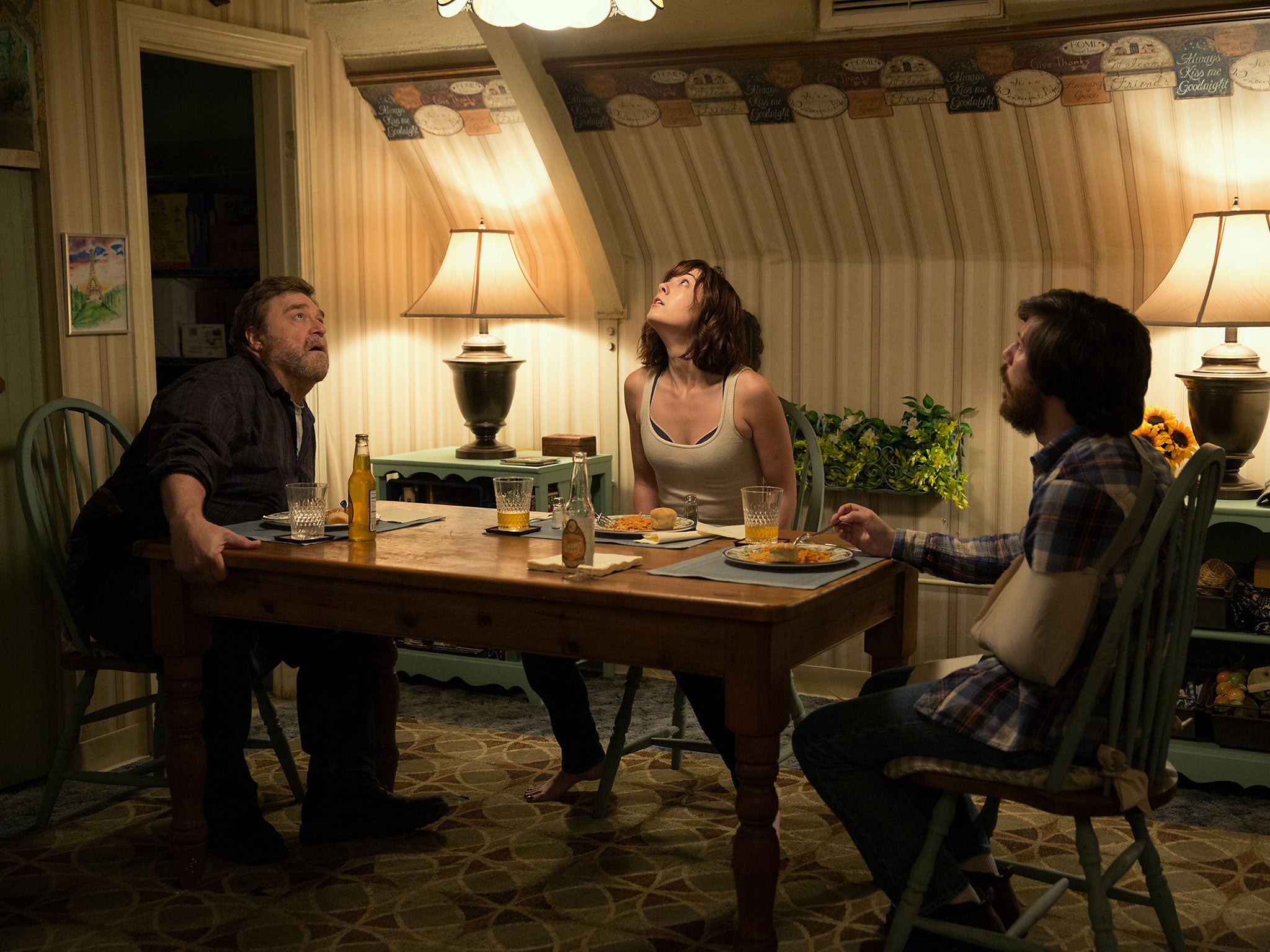 Below the surface: John Goodman, Mary Elizabeth Winstead and John Gallagher Jr star in the creepy ‘10 Cloverfield Lane’