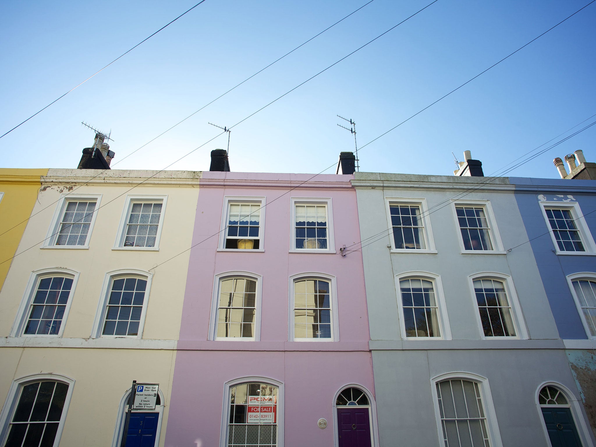 Colourful houses in St Leonards