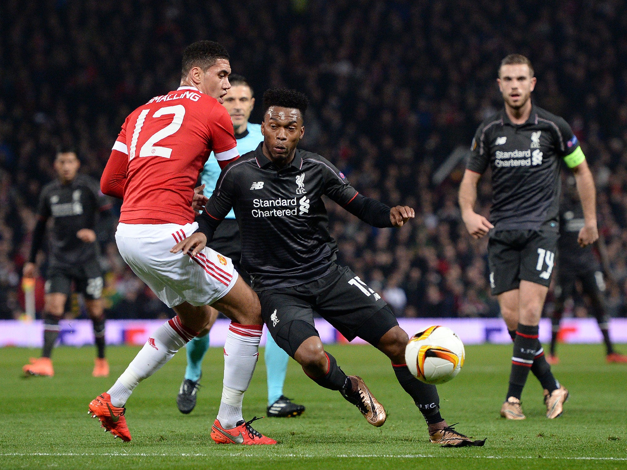 Sturridhe helped Liverpool past United in the Europa League last season (Getty)