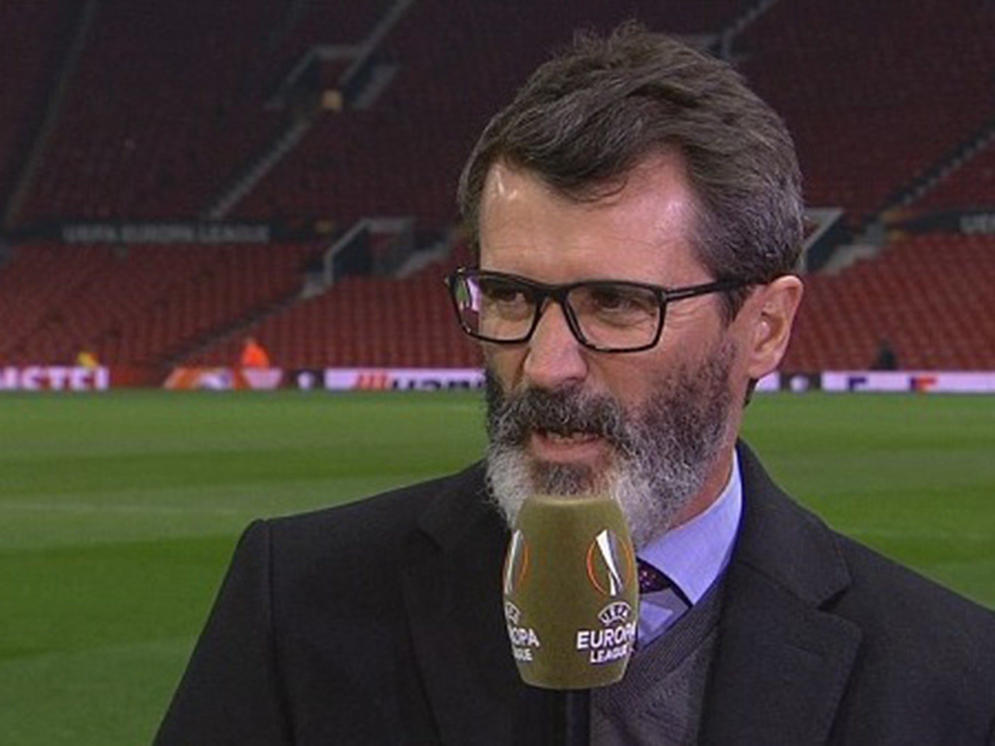 Roy Keane speaking on ITV last night