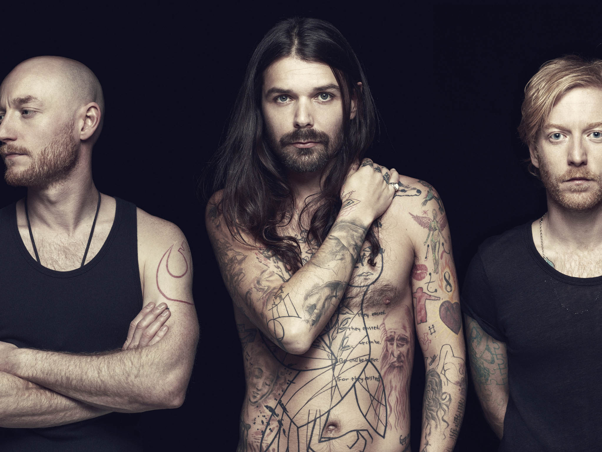 Tat’s entertainment: Biffy Clyro’s Ben Johnston, Simon Neil and James Johnston