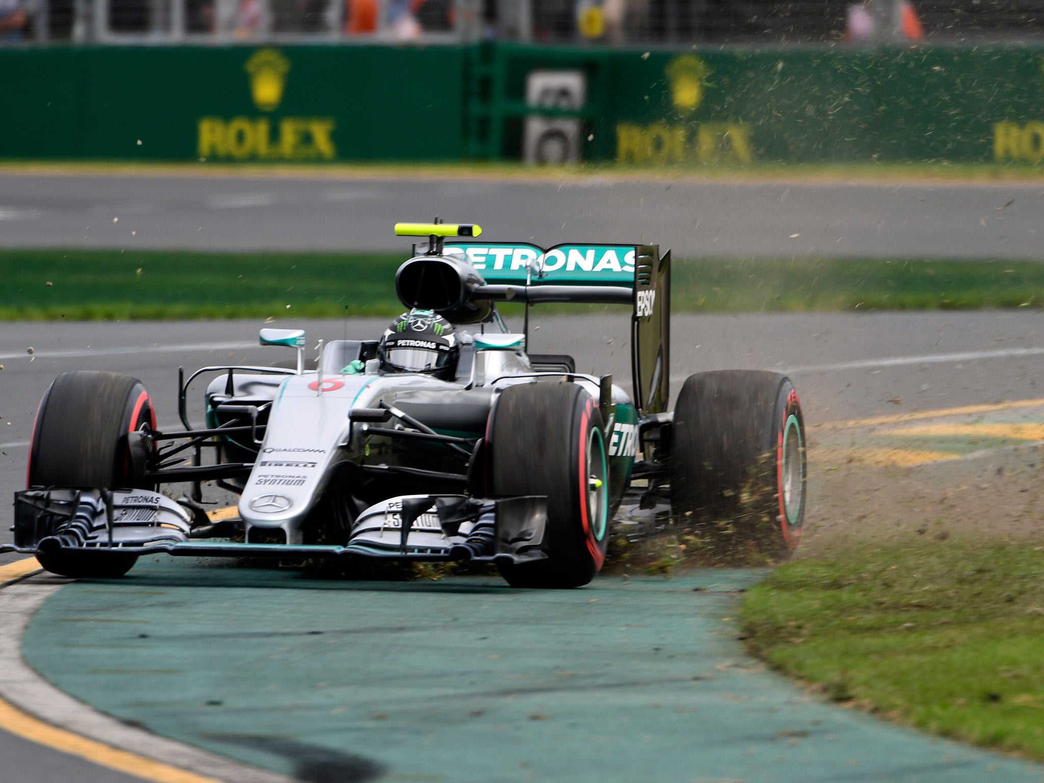 &#13;
Rosberg went off on one of his flying laps&#13;