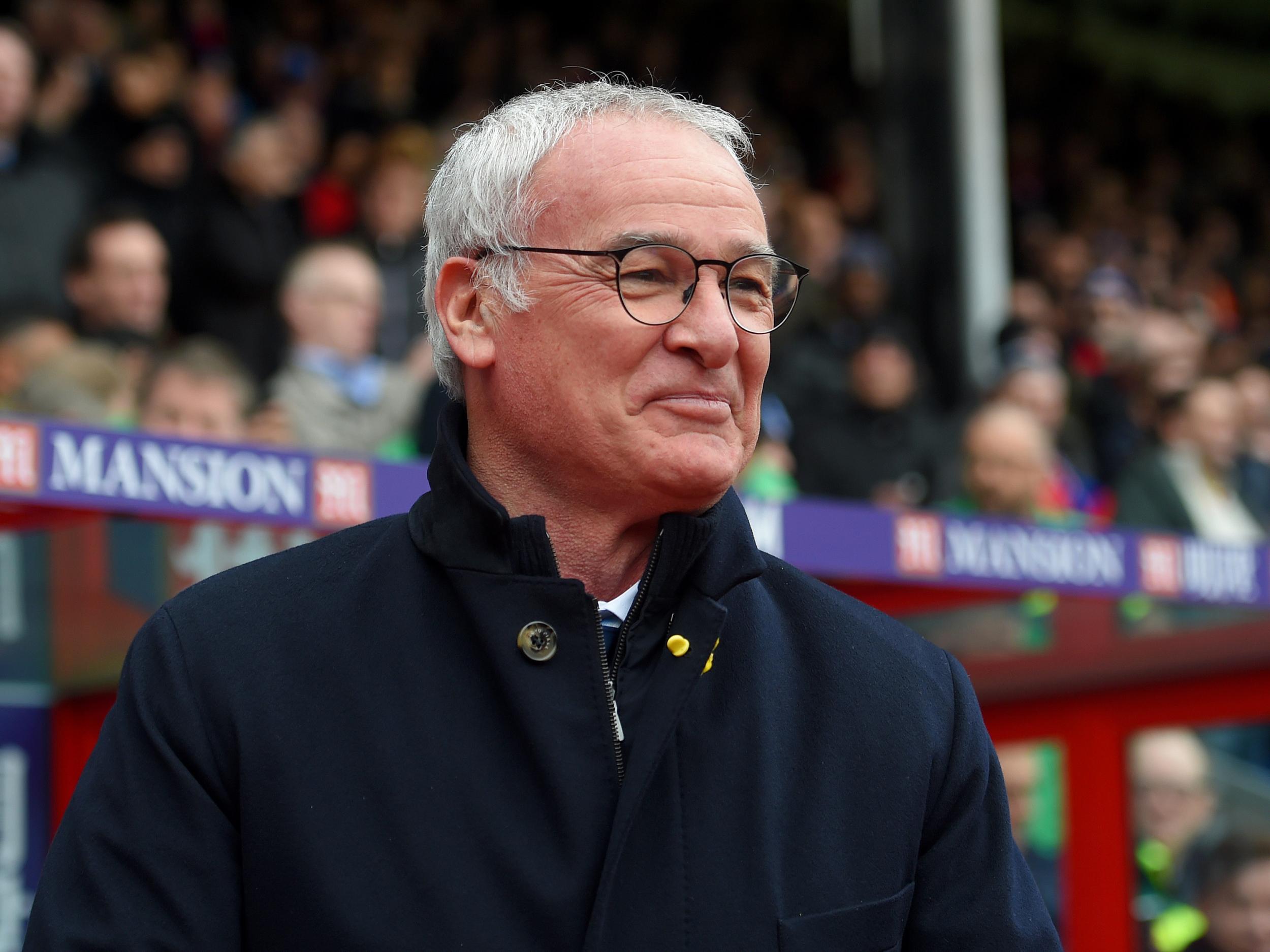 Claudio Ranieri on the side-lines at Selhurst Park