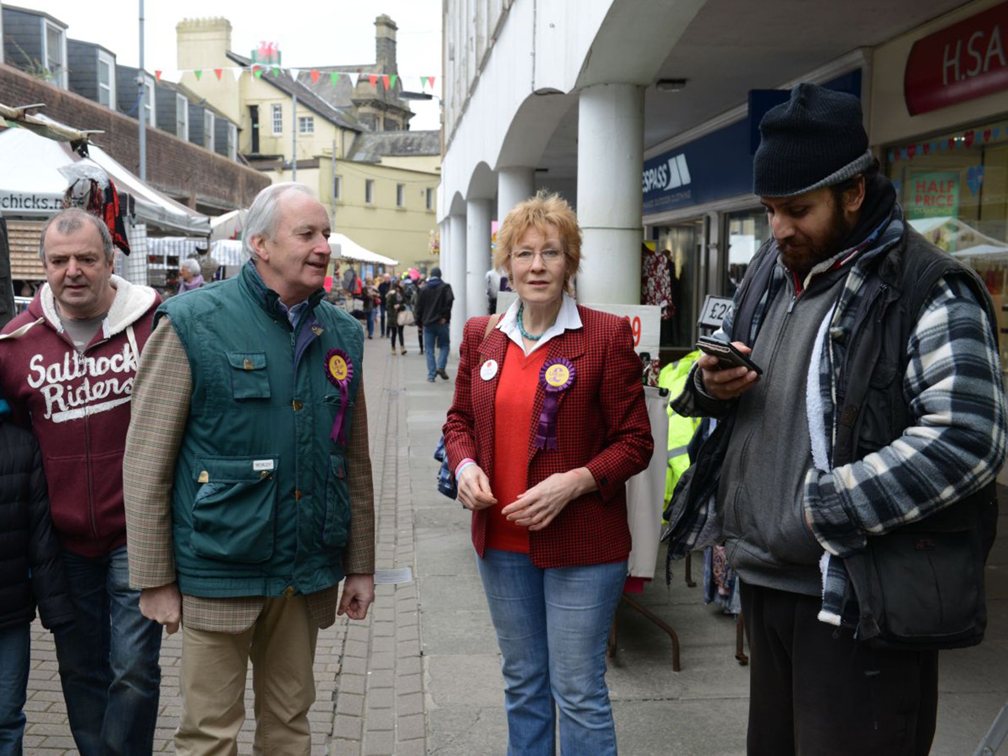 Christine Hamilton has been out canvassing alongside her husband