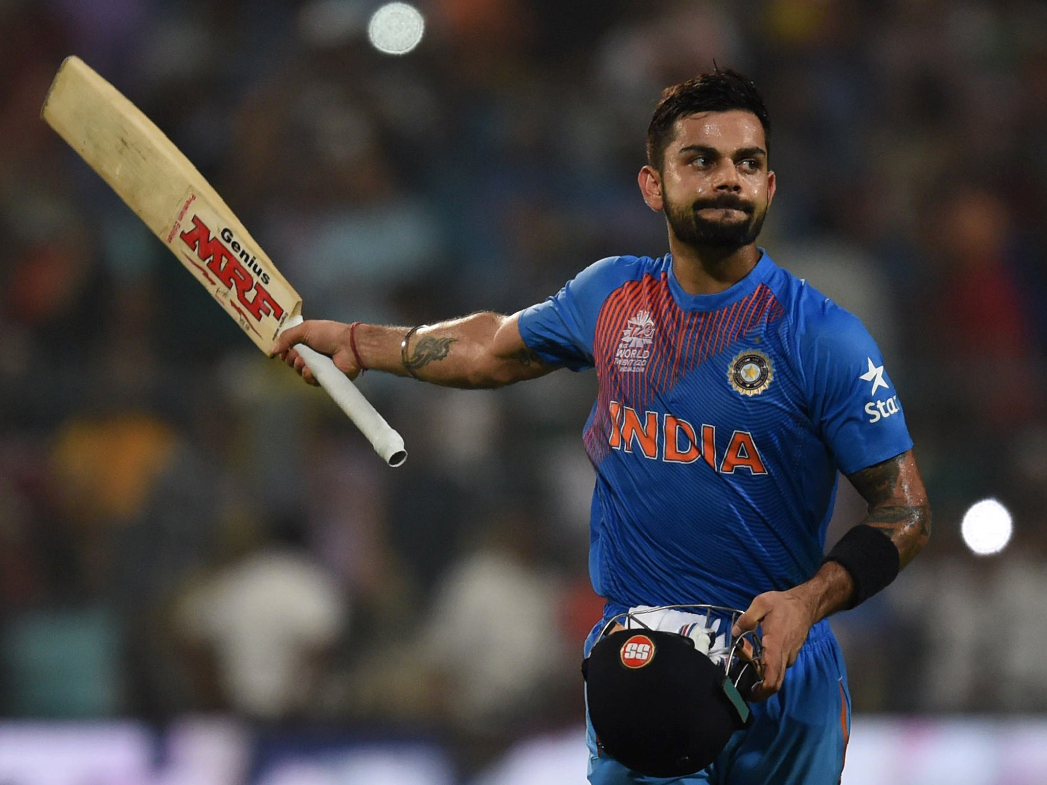 Virat Kohli hit an unbeaten half-century