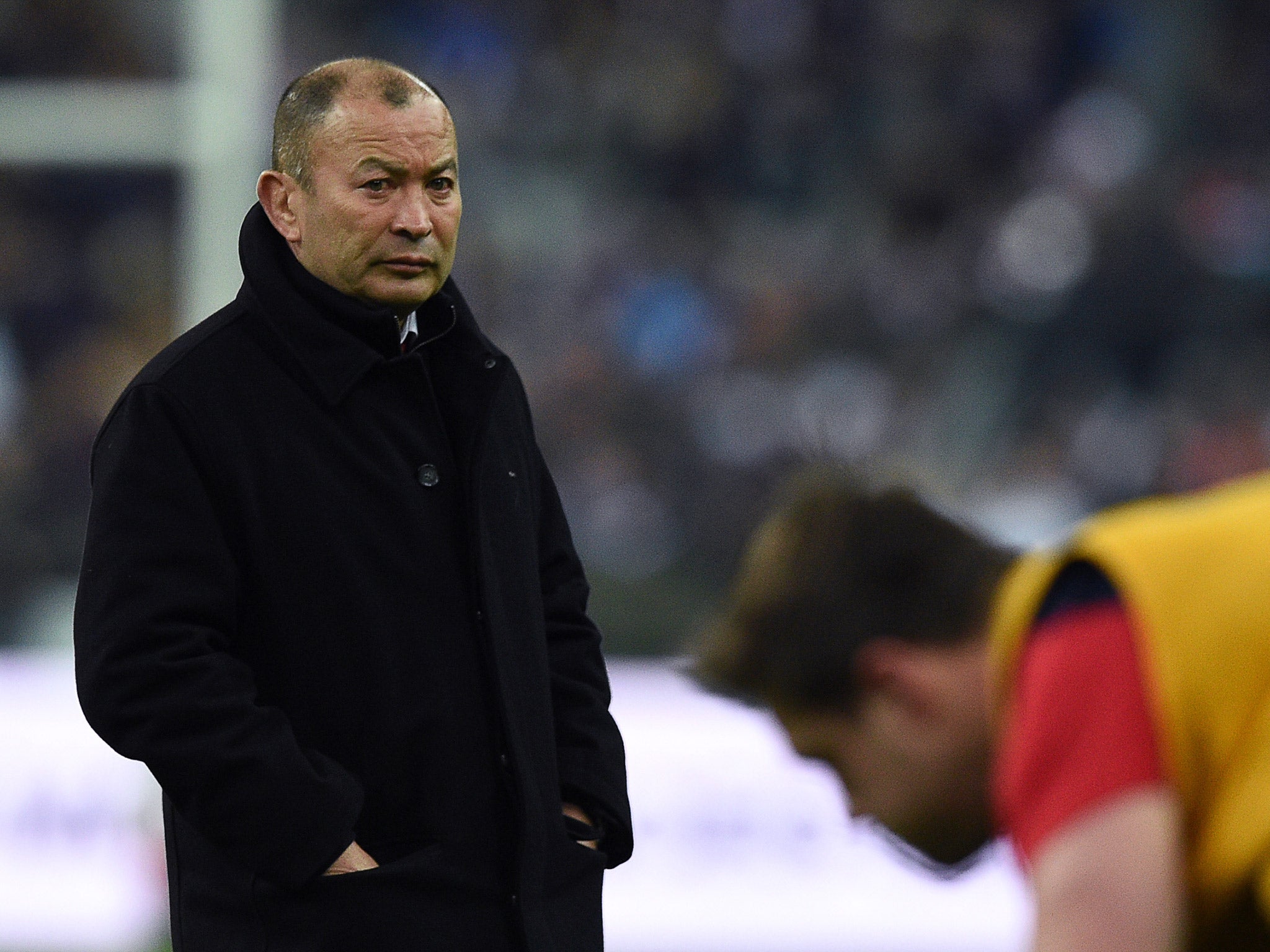 England head coach Eddie Jones looks on ahead of England's final Six Nations match against France