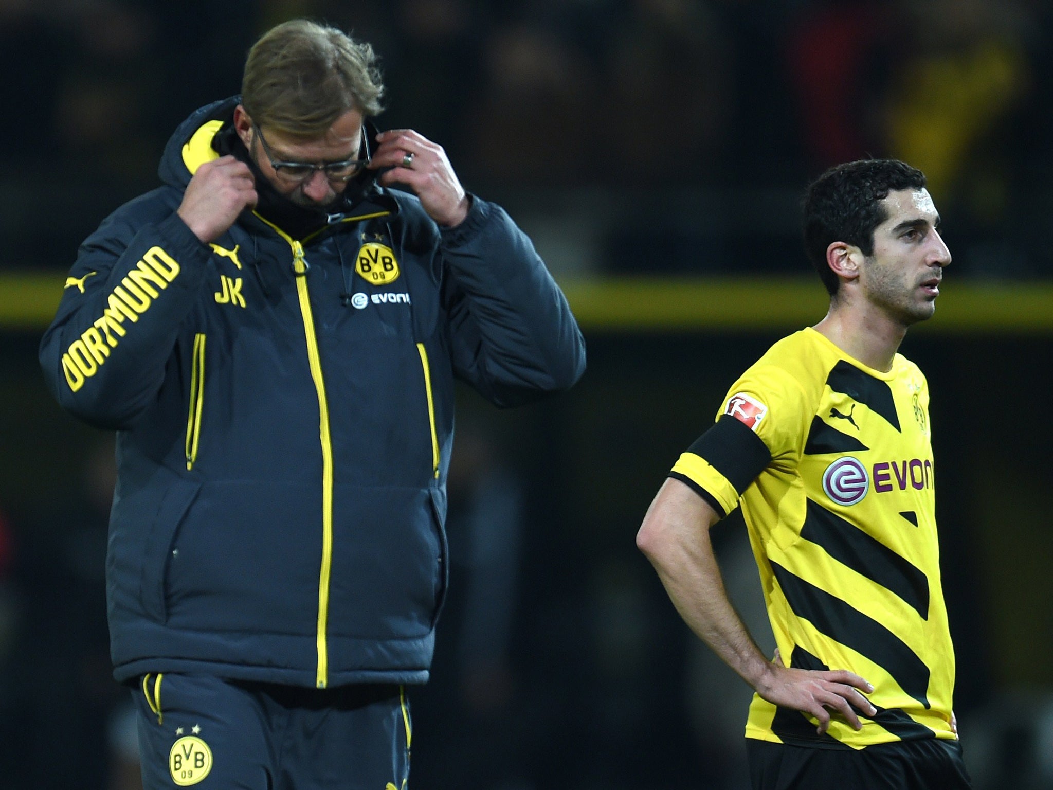Jurgen Klopp and Henrikh Mkhitaryan during their time at Borussia Dortmund