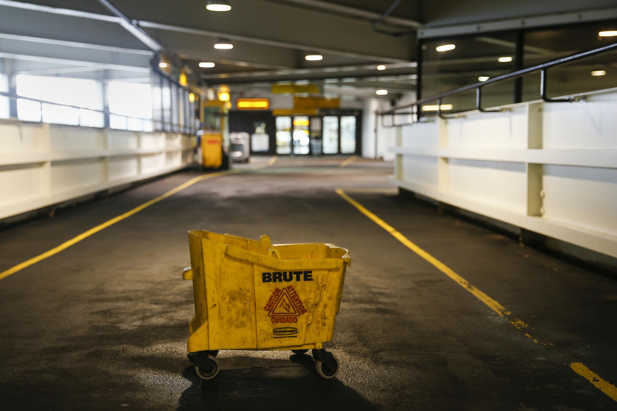 Leaking roof at New York's La Guardia airport