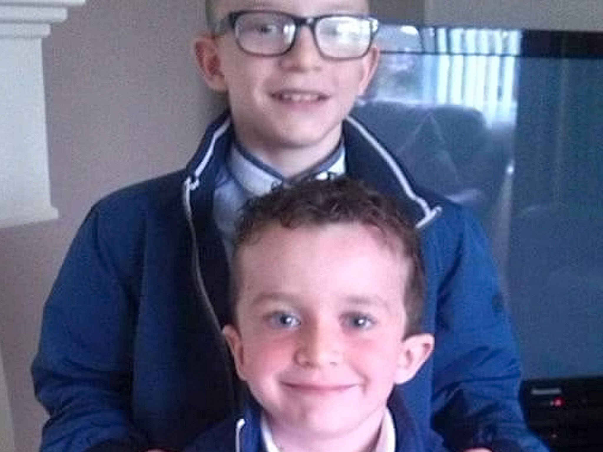 Mark McGrotty, 12, above, with his 8yr old brother Evan, who were both killed