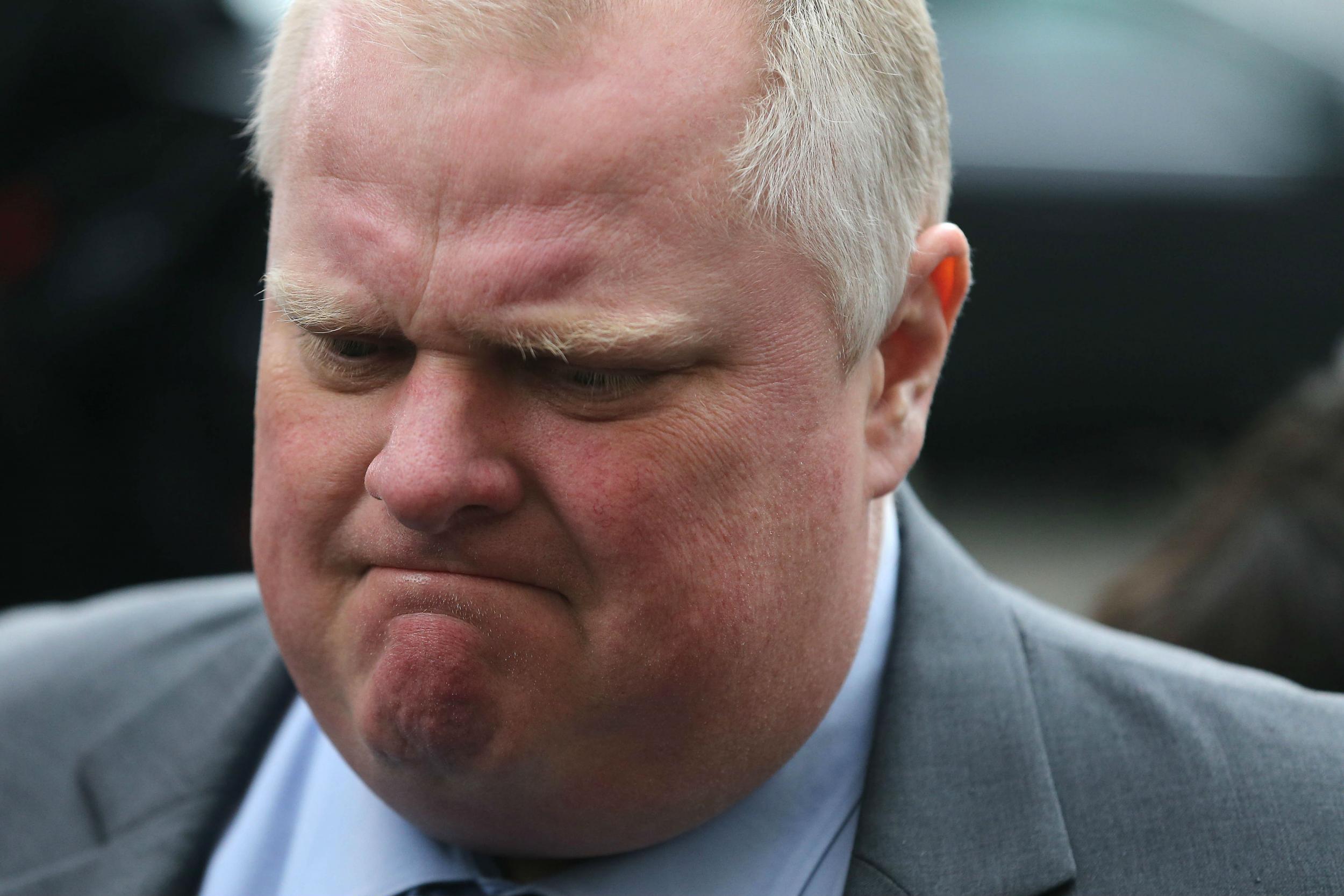 Rob Ford speaking to the press in 2014