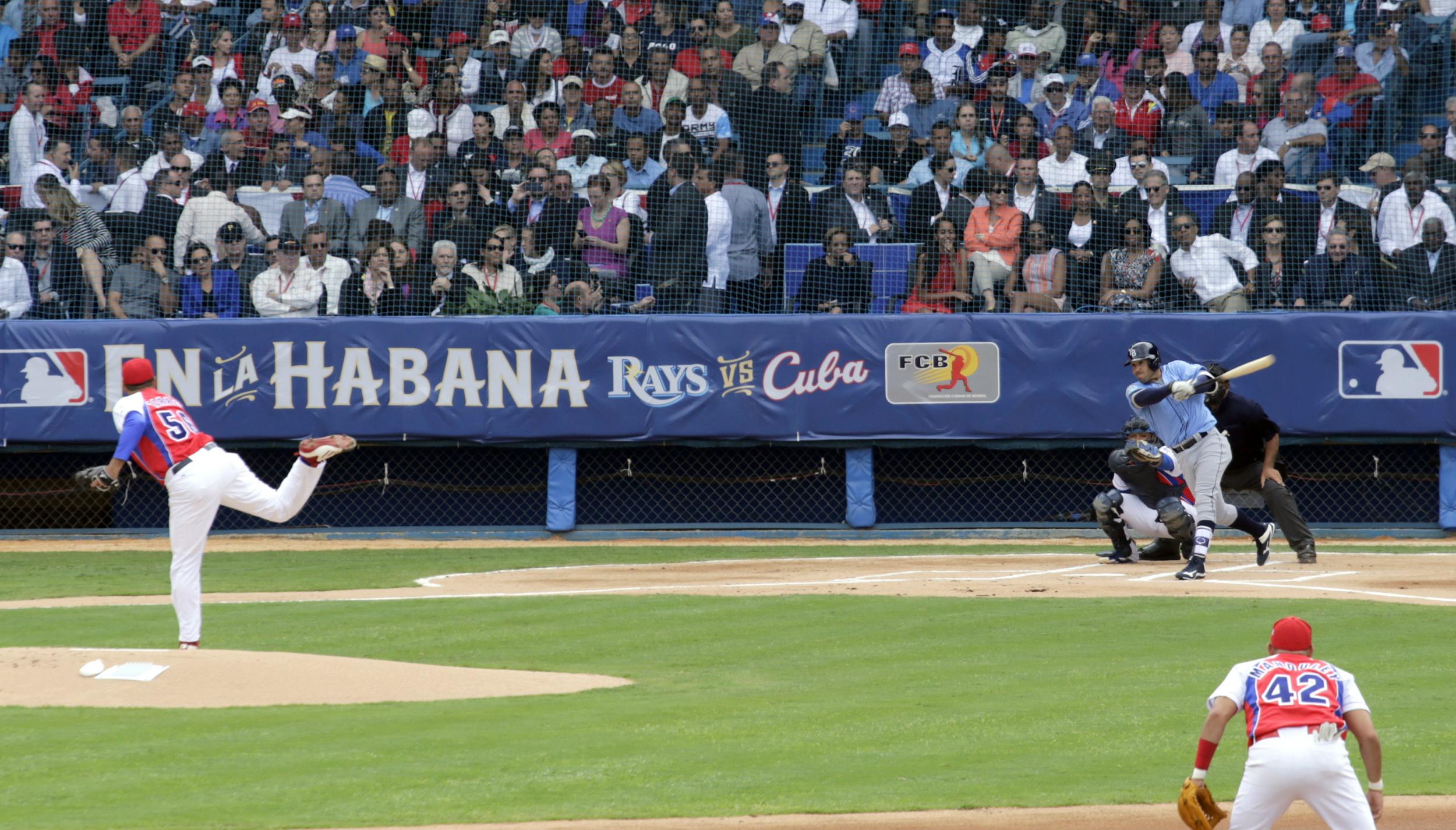 Mr Obama is hoping that baseball diplomacy can help build links between the two countries