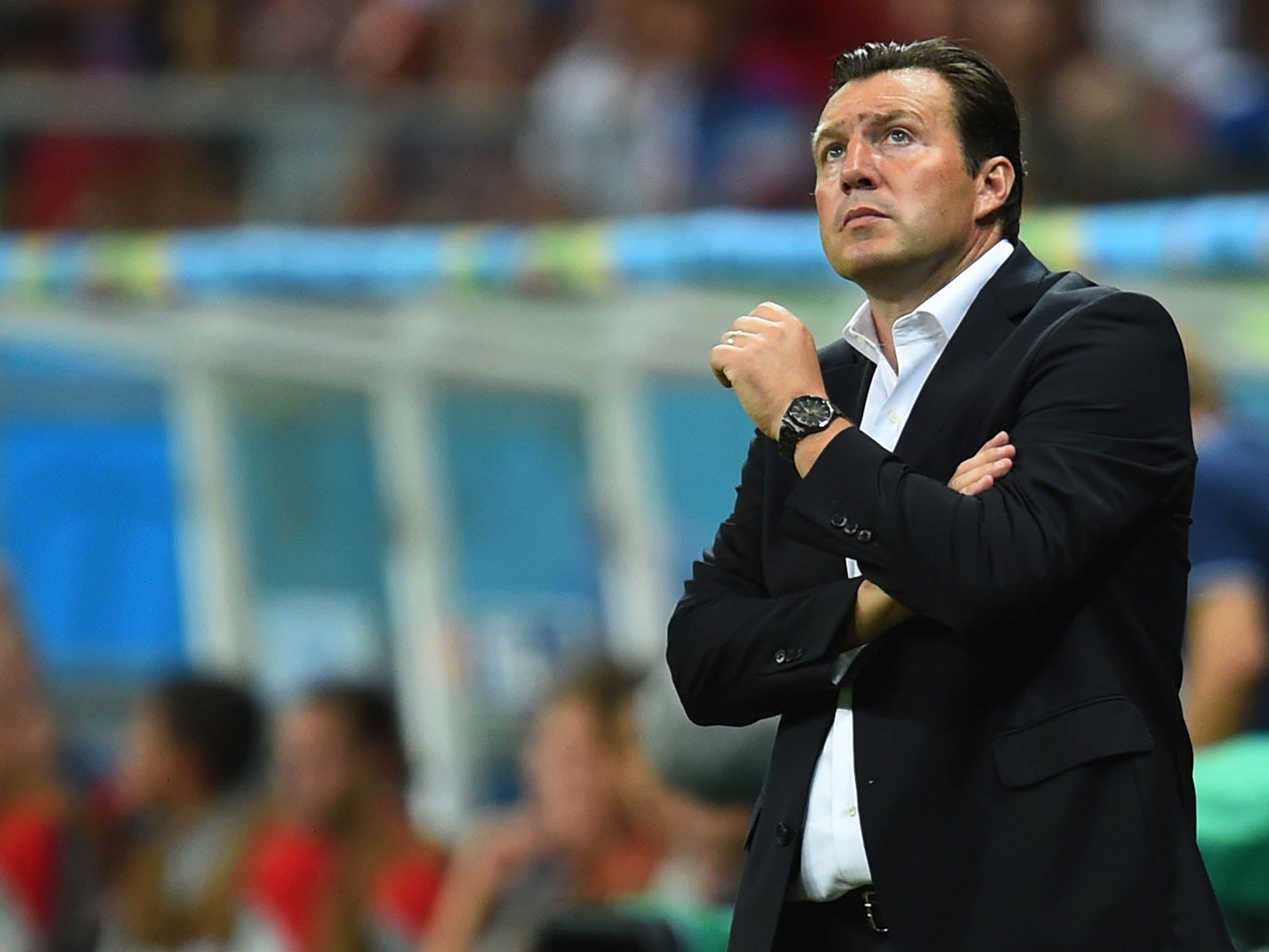 
Marc Wilmots called off a practice session following the attacks 