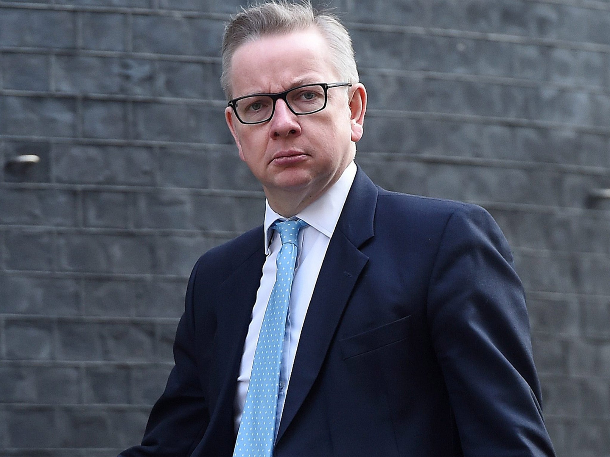 British Justice Secretary Michael Gove arriving at Downing Street on Tuesday