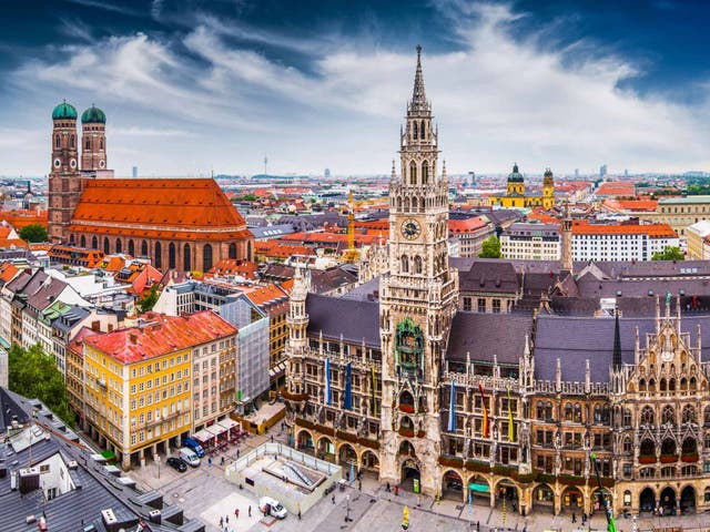 Teutonic towers: skyline with City Hall