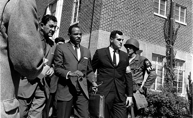 James Meredith made history when he was escorted onto the campus of the University of Mississippi