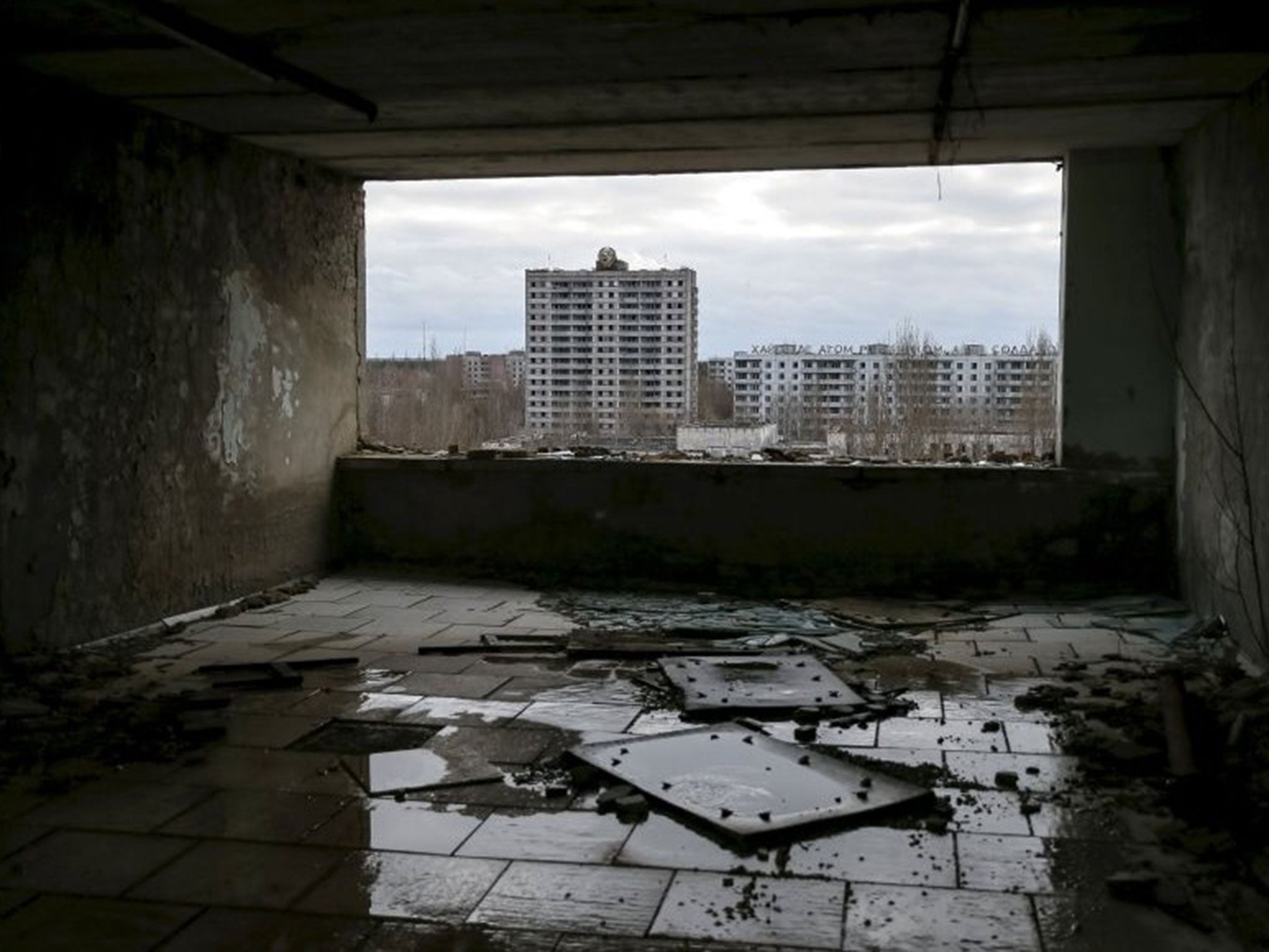 A view of the abandoned city of Pripyat near the Chernobyl nuclear power plant in Ukraine