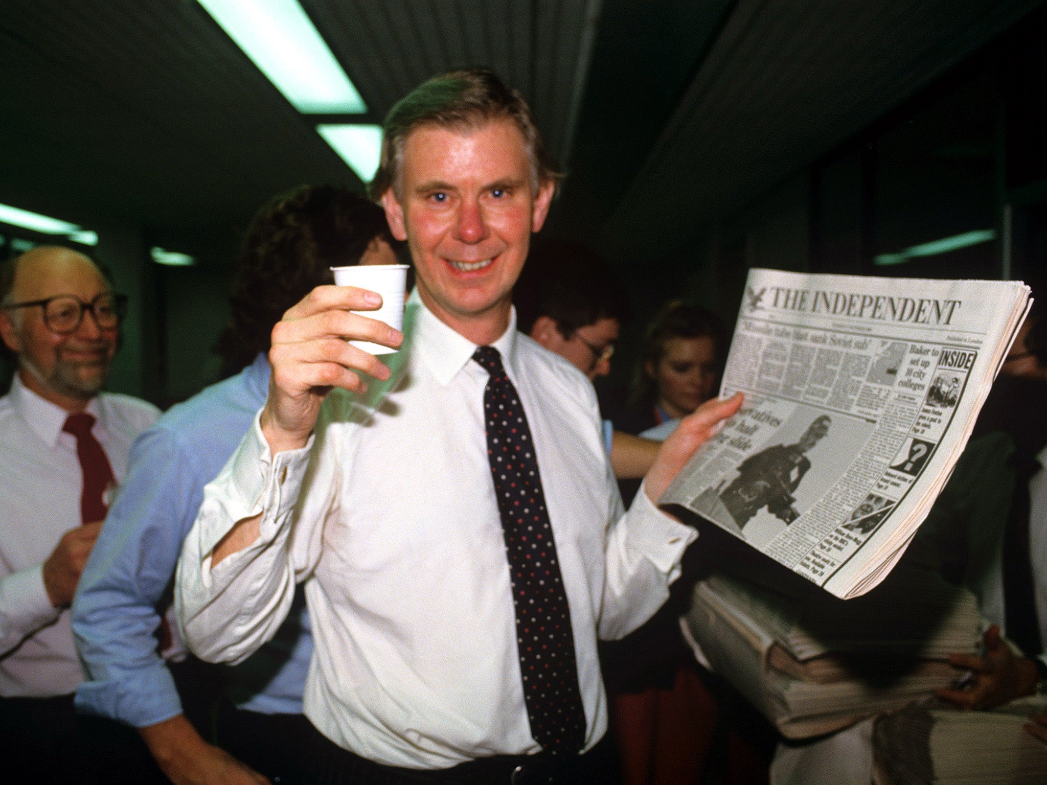 The launch of the first issue of The Independent in 1986